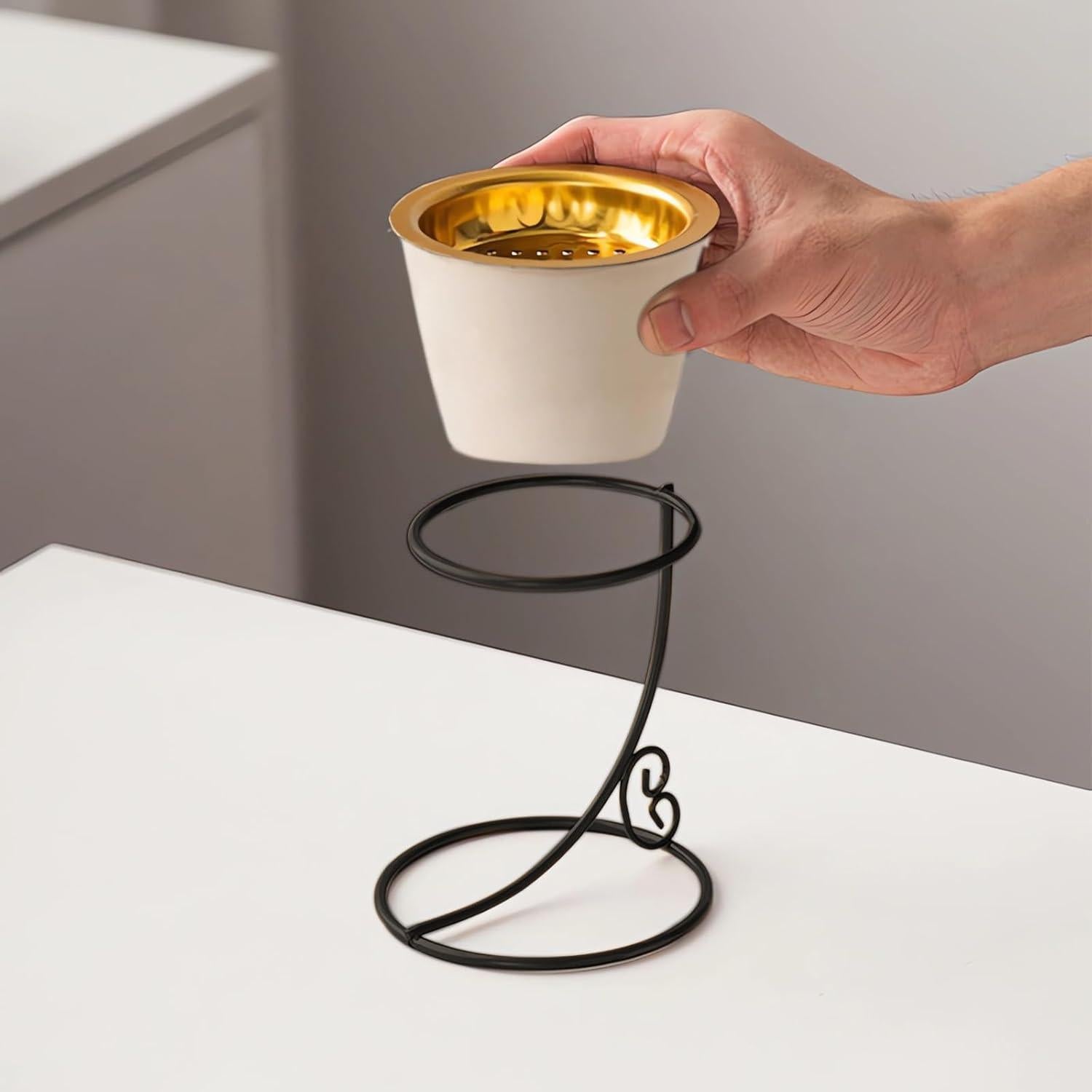 Soporte para conos de incienso Kccsnio cerámica beige 14 cm