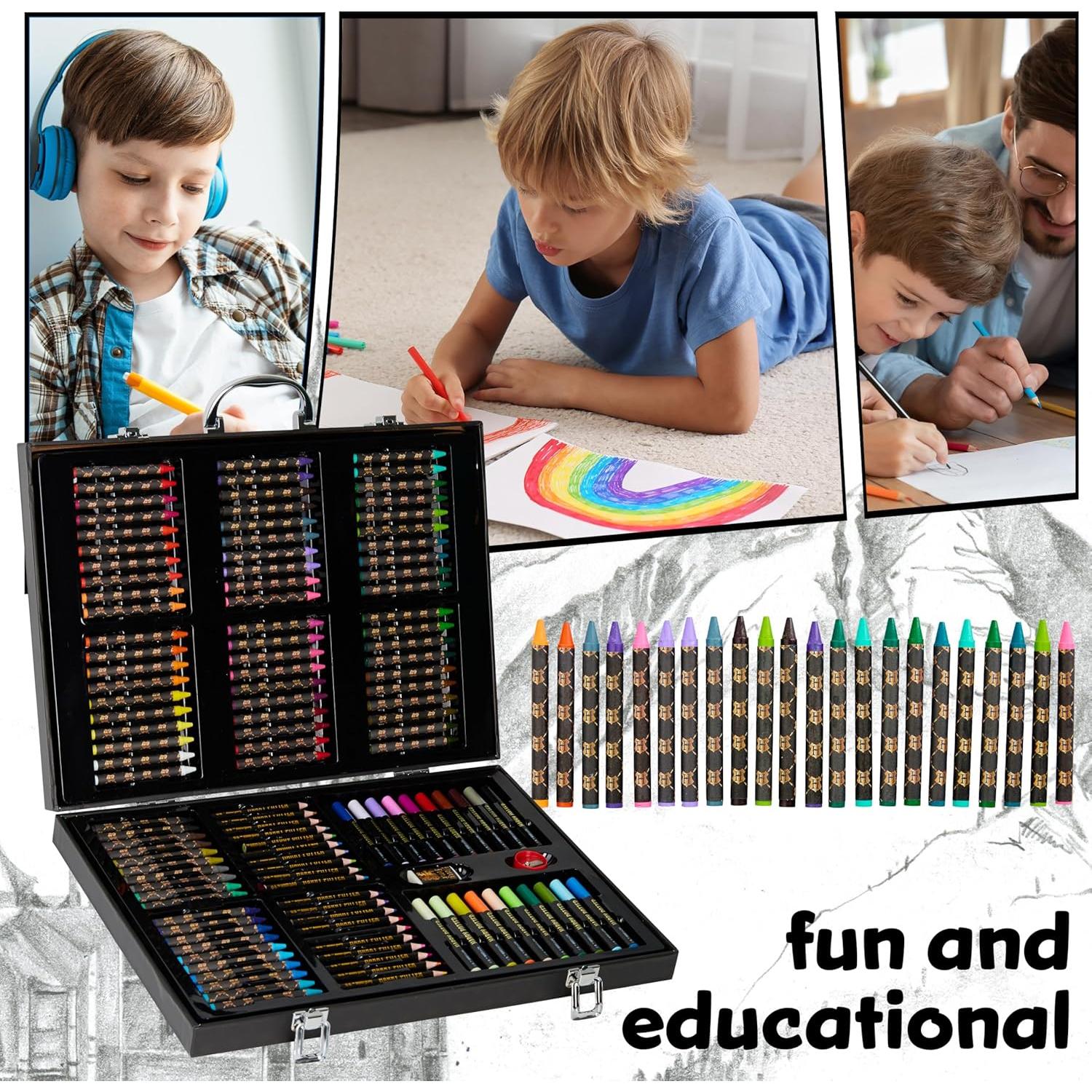 Juego de lápices de colores Harry Potter 130 piezas Estuche