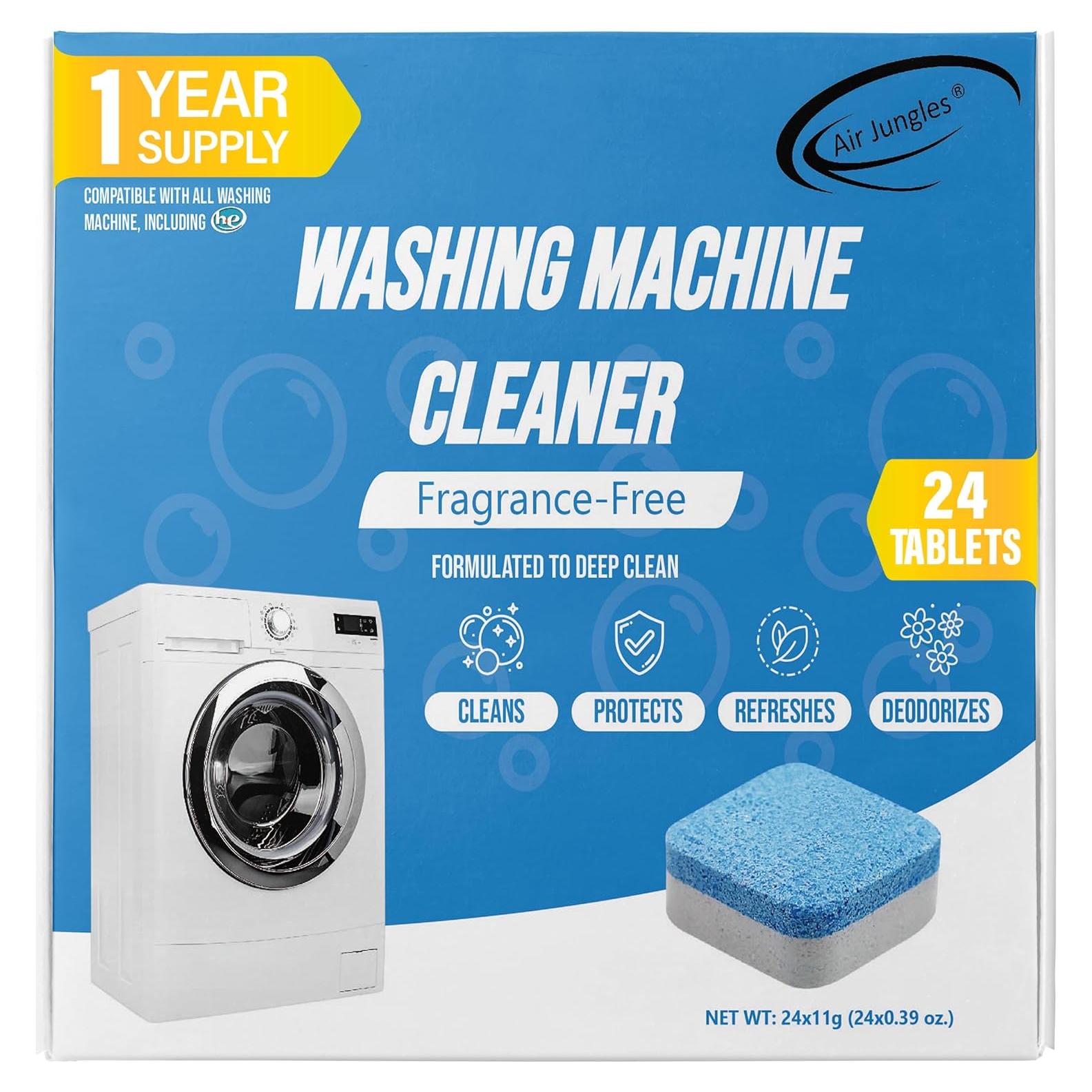 Tabletas Limpiadoras de Lavadora Air Jungles 24 Unidades Sin Fragancia