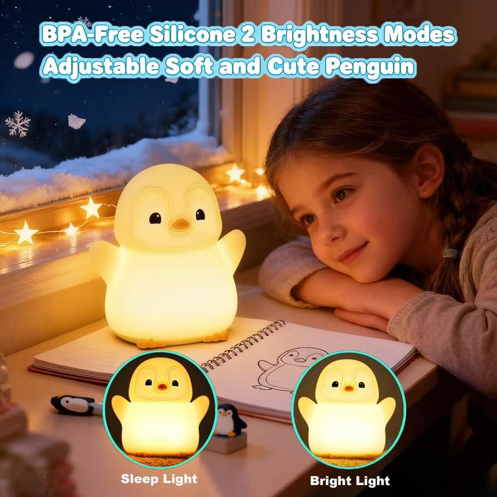 Luz Nocturna Pingüino Kang Ten CHEN Silicona USB 12cm