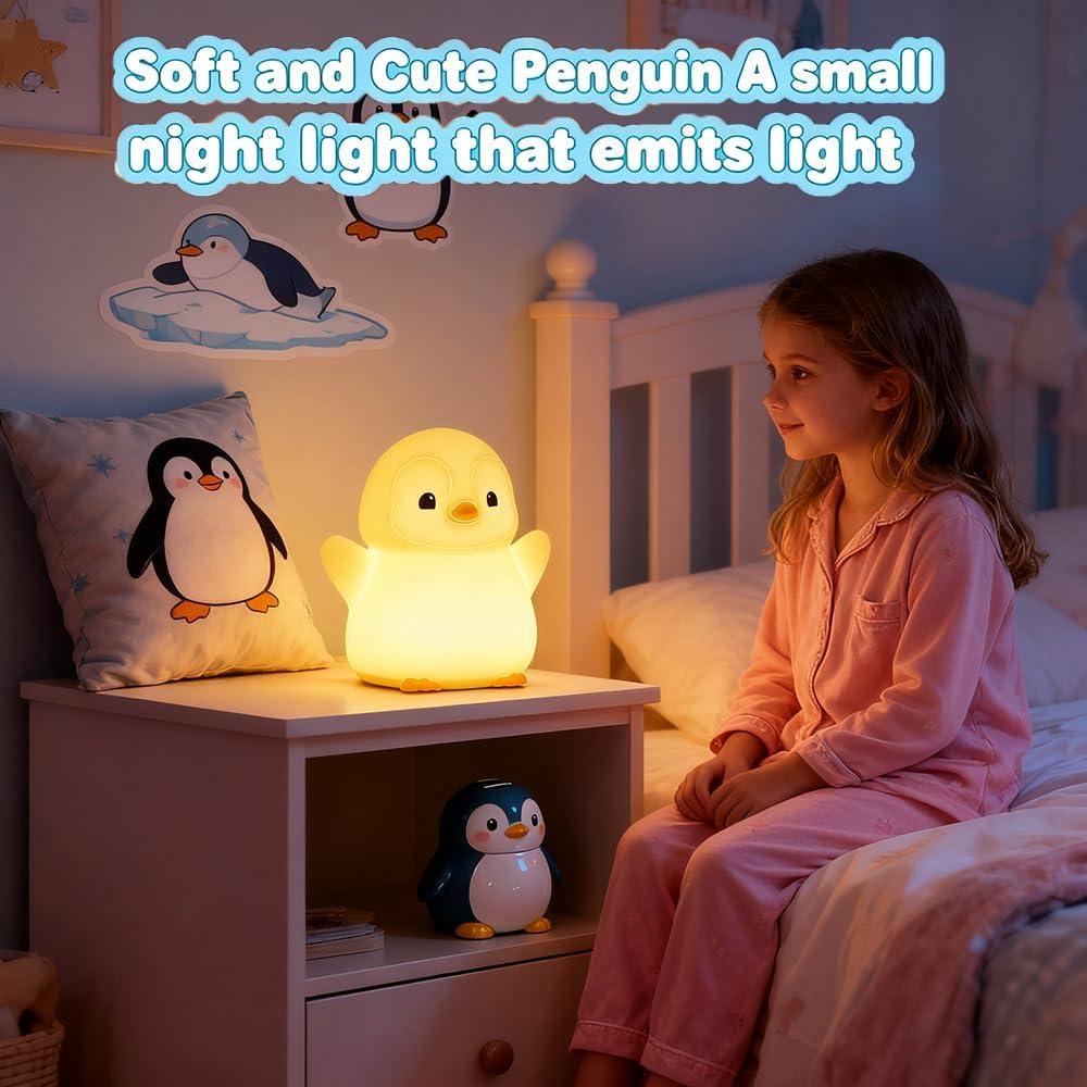 Luz Nocturna Pingüino Kang Ten CHEN Silicona USB 12cm