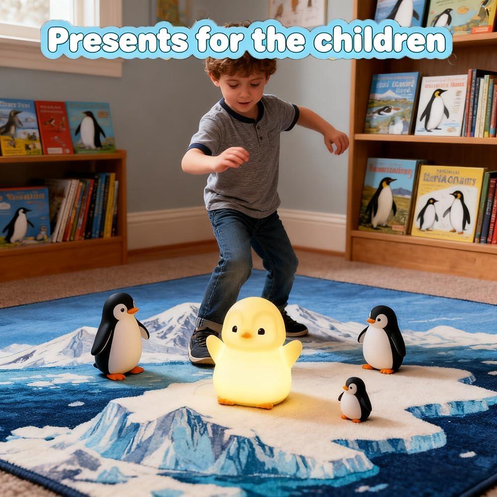 Luz Nocturna Pingüino Kang Ten CHEN Silicona USB 12cm