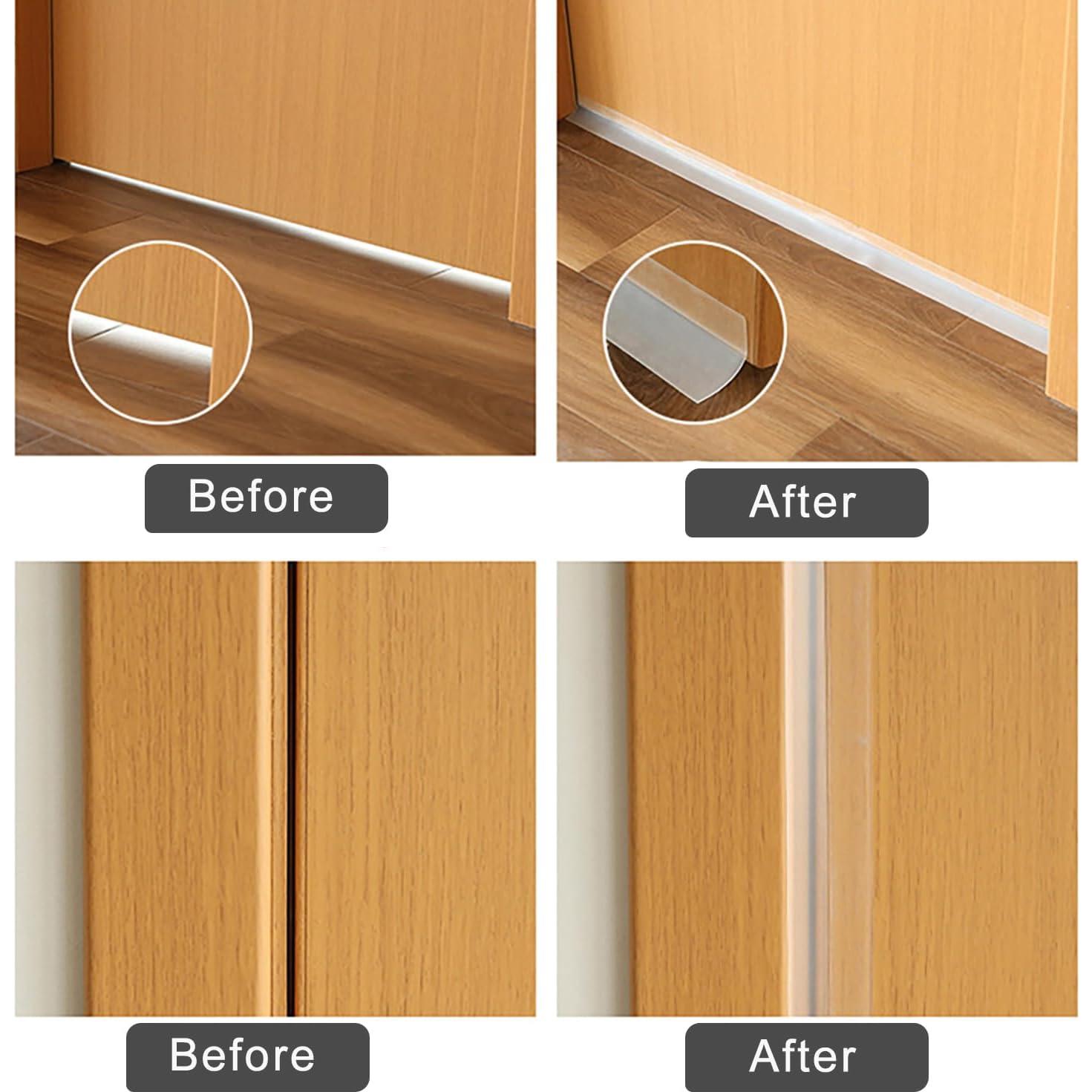 Sellador de Puerta de Silicona Transparente YIVCKOM 25mm x 7.92m