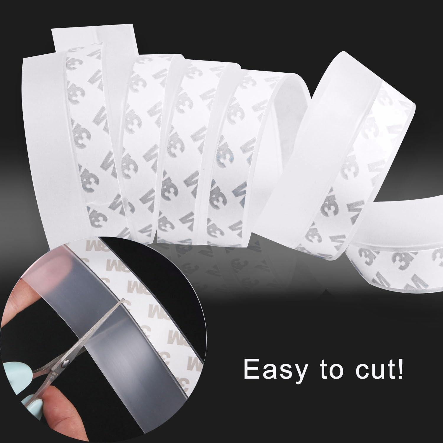 Sellador de Puerta de Silicona Transparente YIVCKOM 25mm x 7.92m