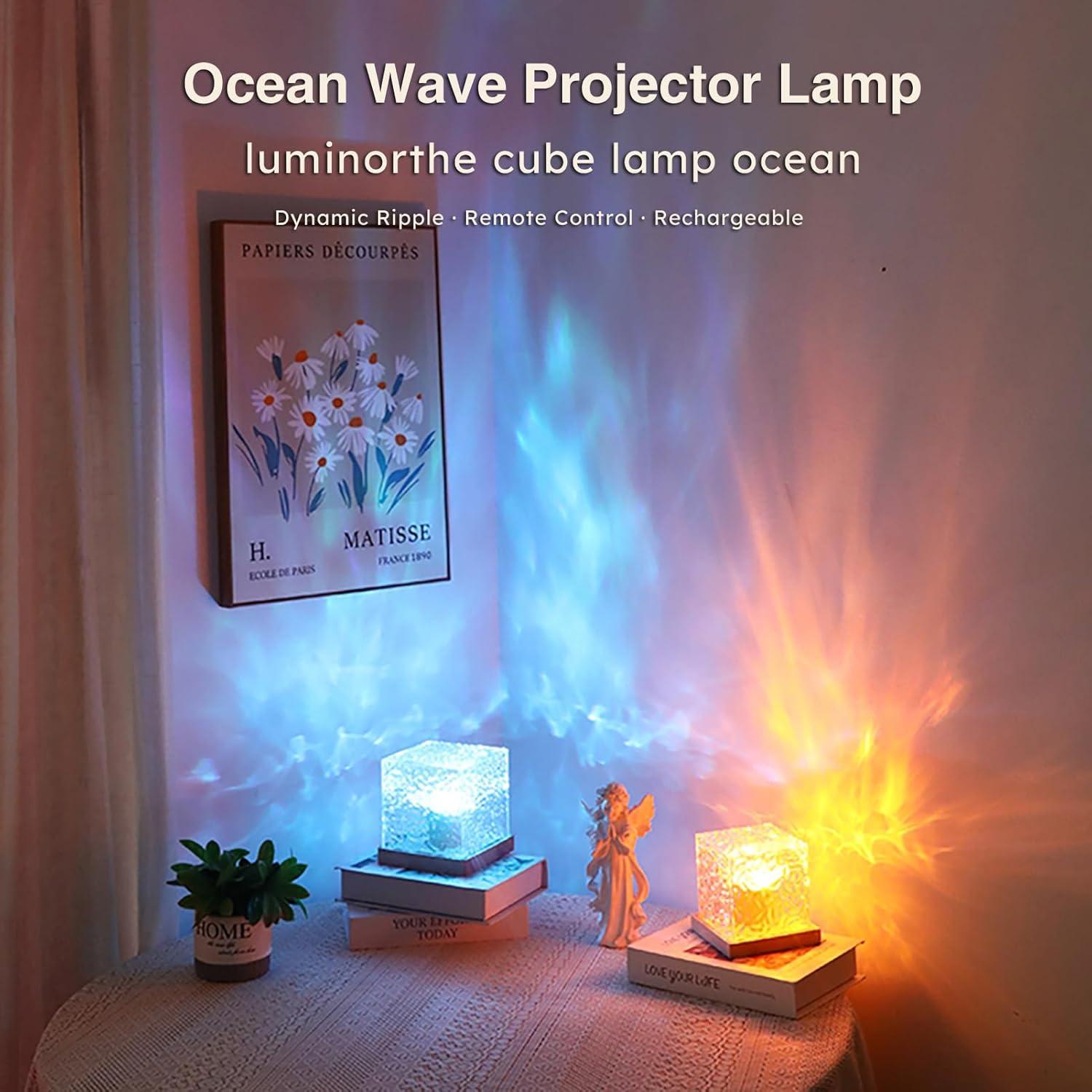Proyector de Olas del Océano ZLDYPINK Luz Nocturna 3D 16 Colores