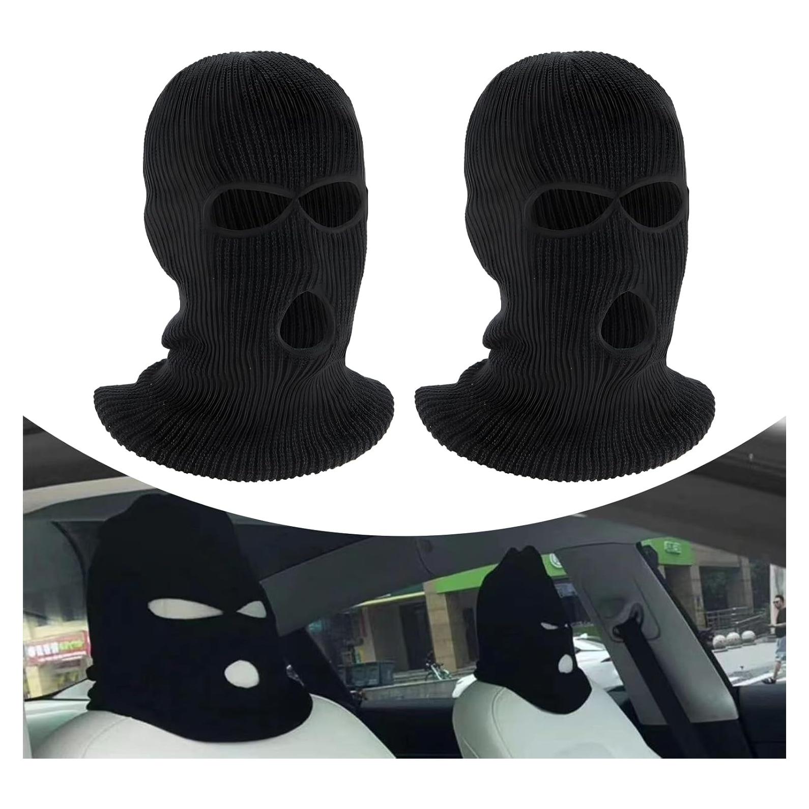 Funda de Reposacabezas de Coche Flygun 2 PCS Negro Diseño Divertido