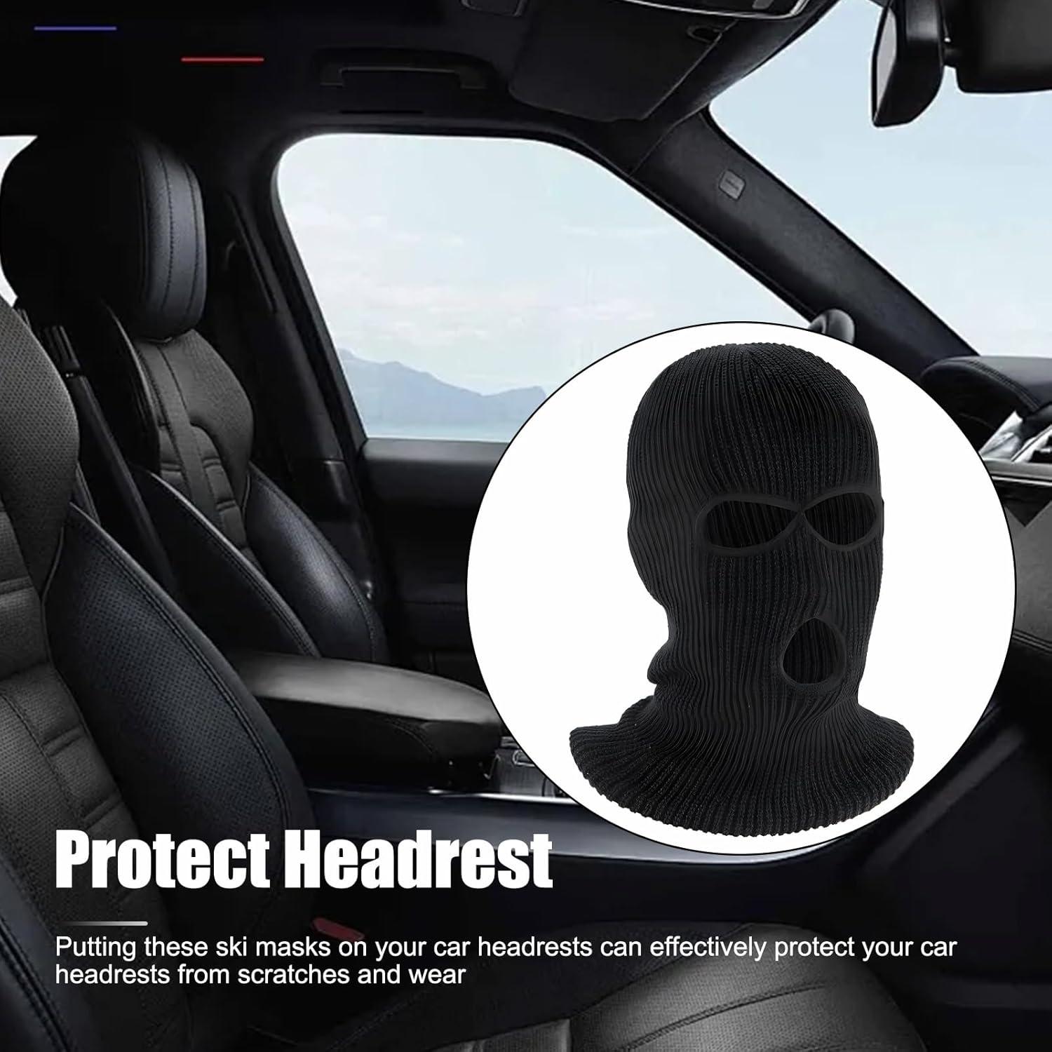 Funda de Reposacabezas de Coche Flygun 2 PCS Negro Diseño Divertido