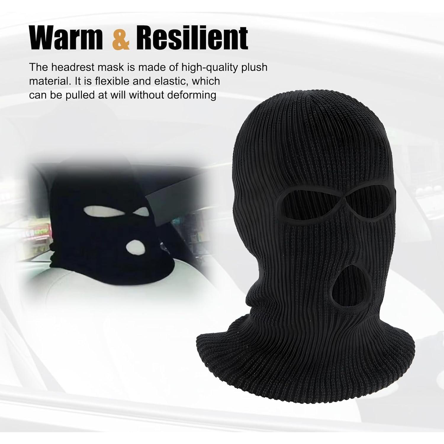 Funda de Reposacabezas de Coche Flygun 2 PCS Negro Diseño Divertido