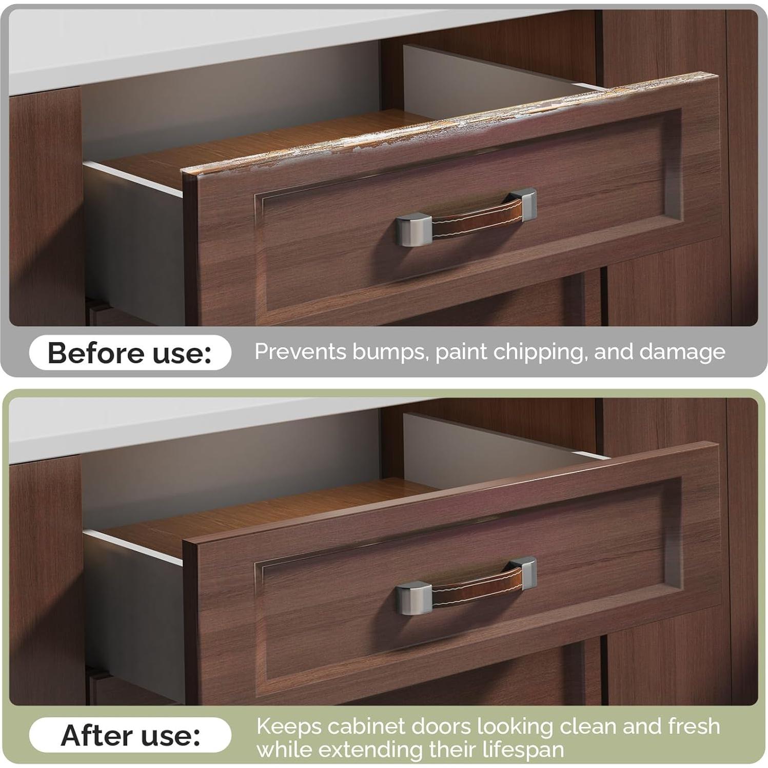 Protector de Borde de Gabinete Magicheap 45.72 cm Negro 2 PCS