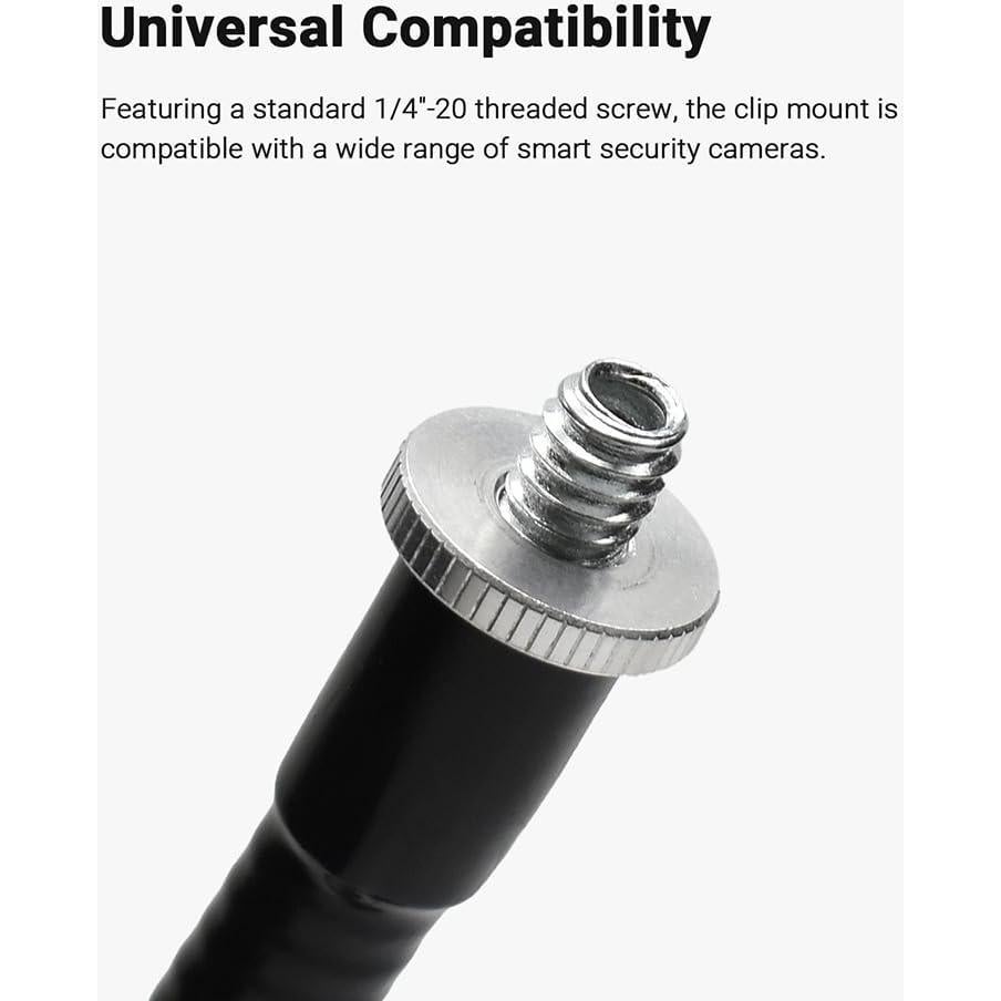 Soporte de Clip Holicfun para Cámaras de Seguridad - Brazo 15cm