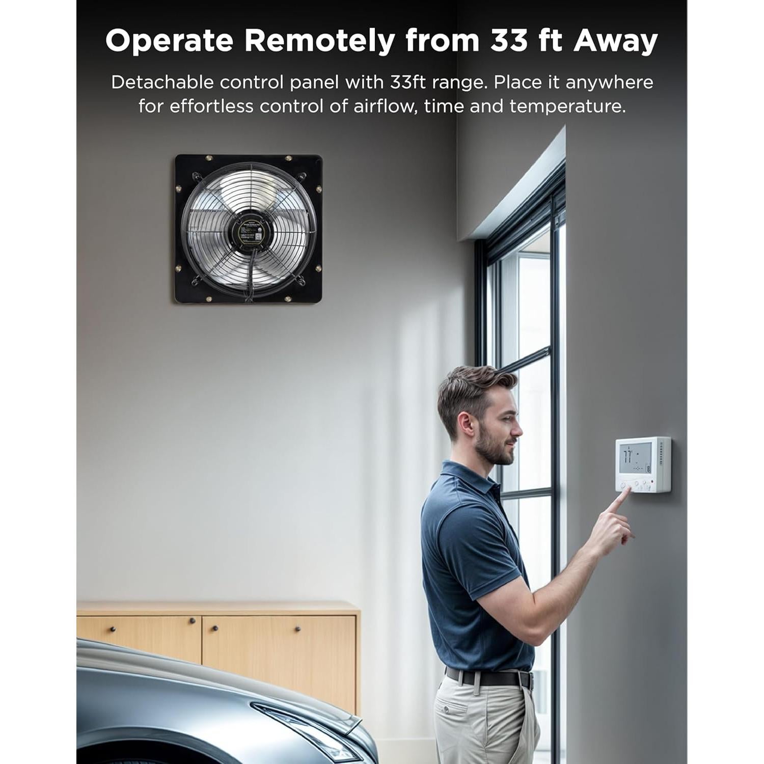 Ventilador de Escape InoKraft 12" con Control Remoto 1500 CFM