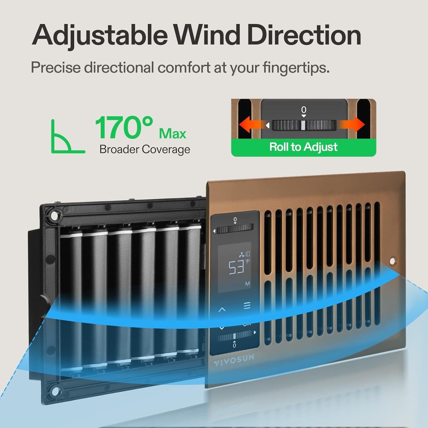 Ventilador Aumentador de Registro VIVOSUN 10 Velocidades 10.16x25.4cm