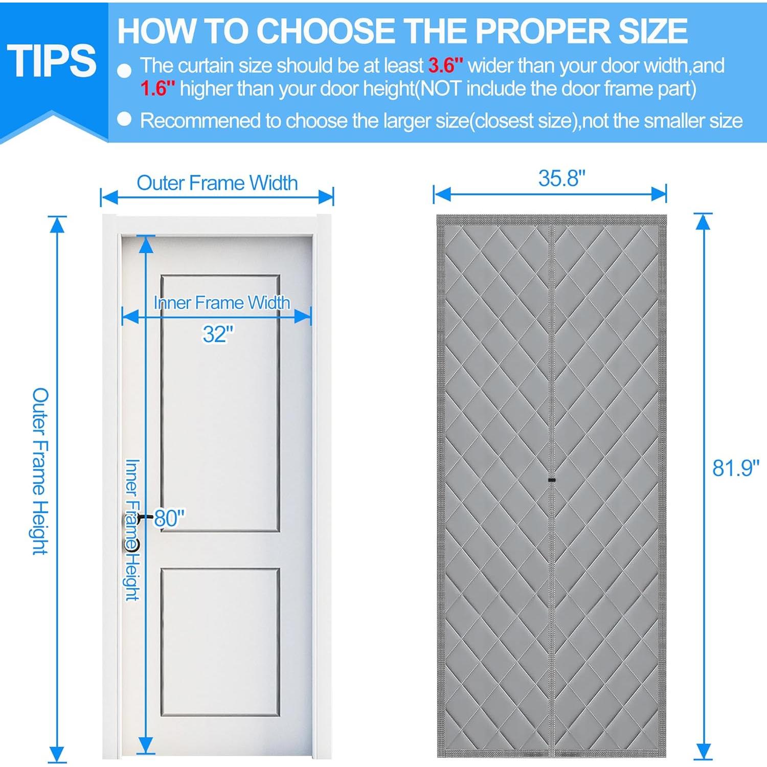 Cortina de Puerta Aislante Magnética RELIANCER 30x78 cm Impermeable