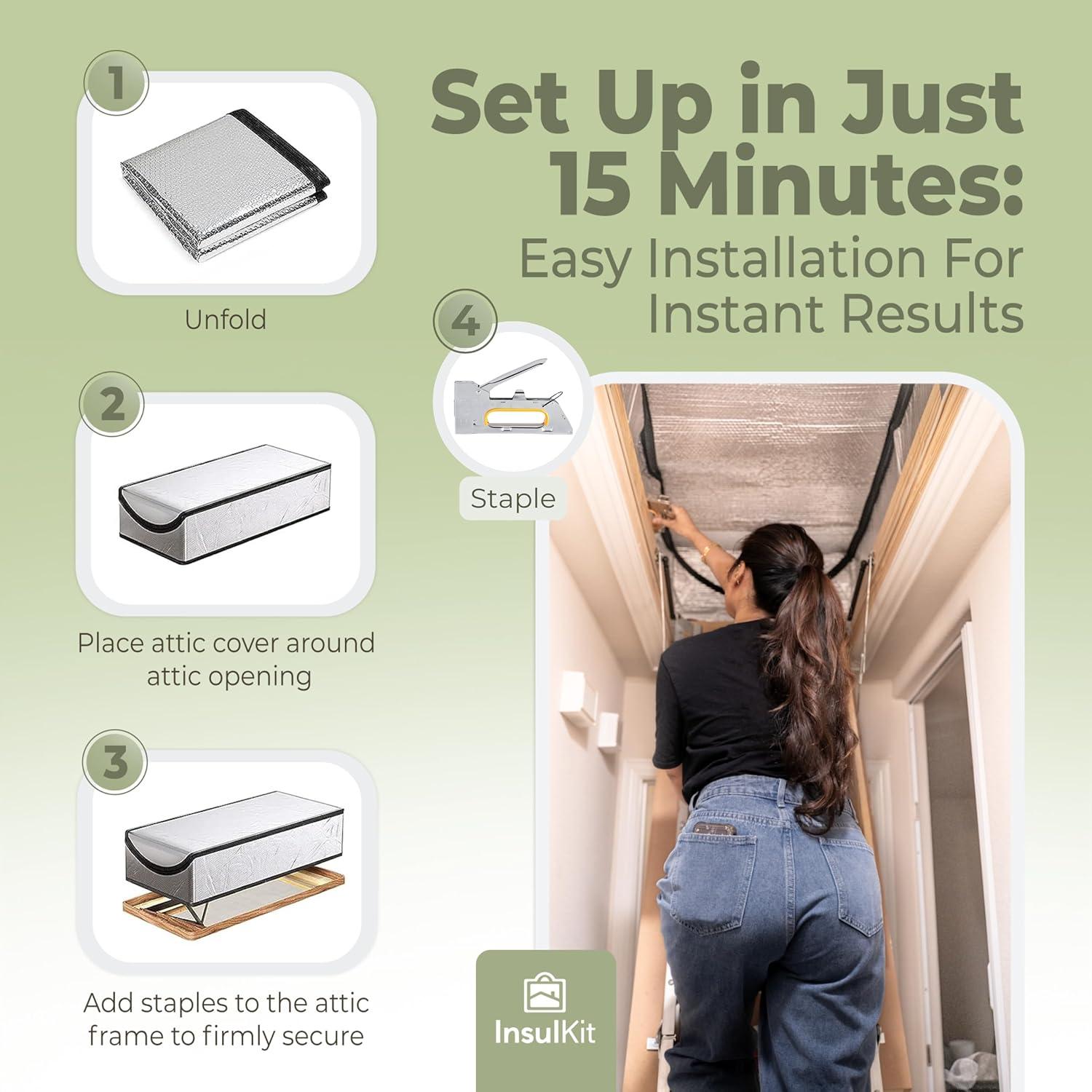 Cubierta de Aislamiento para Escaleras de Ático InsulKit 137x64x28cm R15