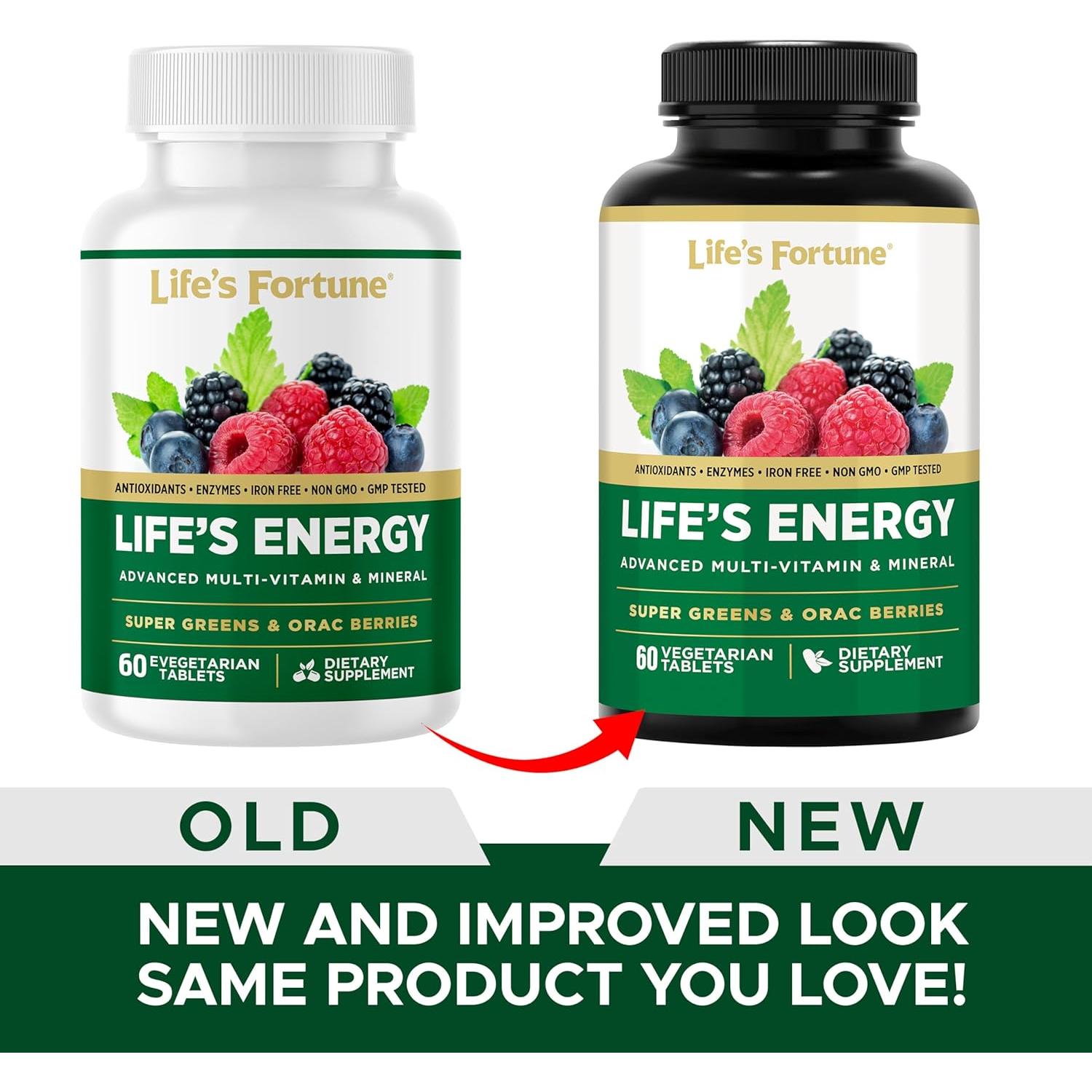 Multivitamina Avanzada Life's Fortune 60 Tabletas Energía y Inmunidad