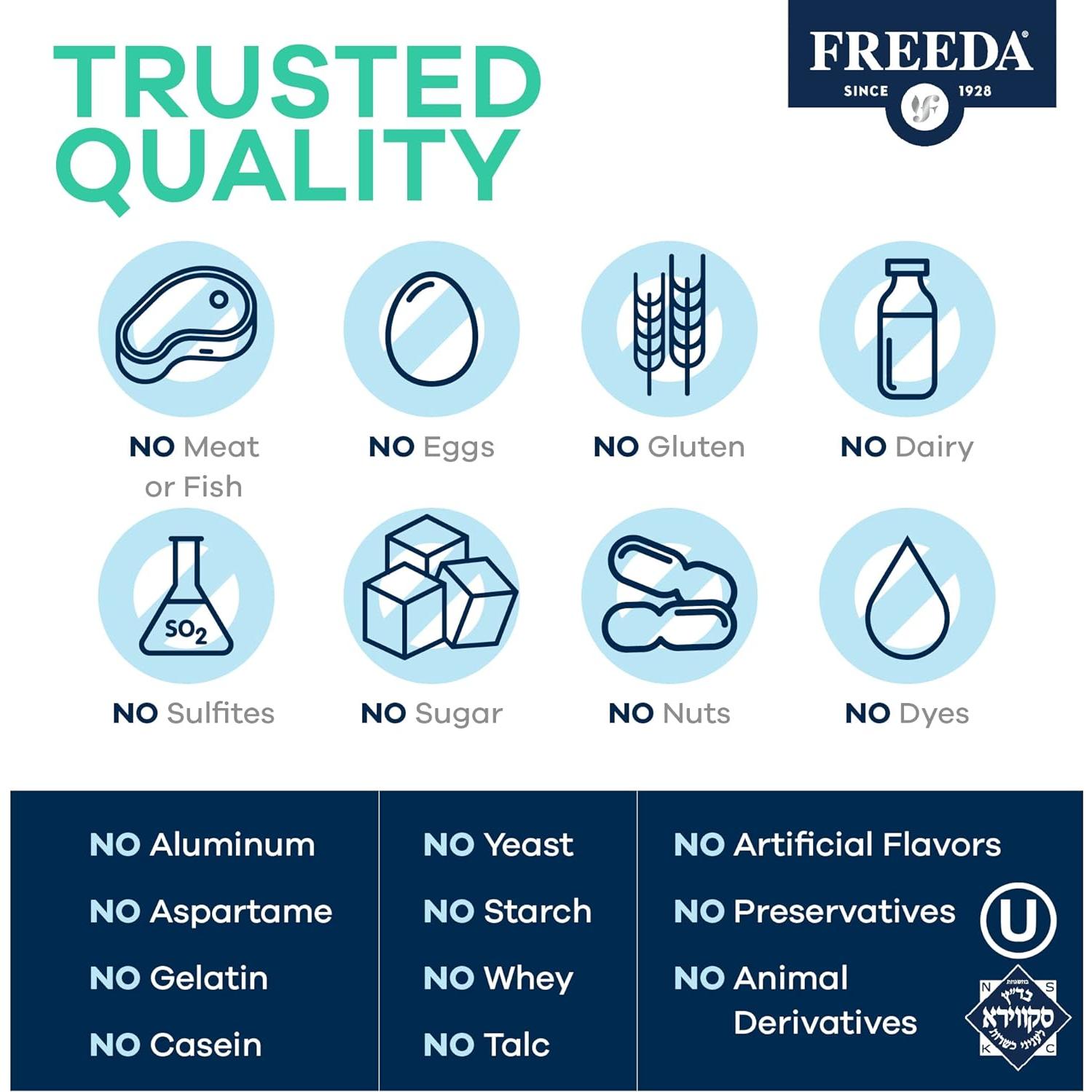 Vitamina C Buffered 500mg Freeda - Antioxidante y Soporte Inmunológico - 100 Cápsulas