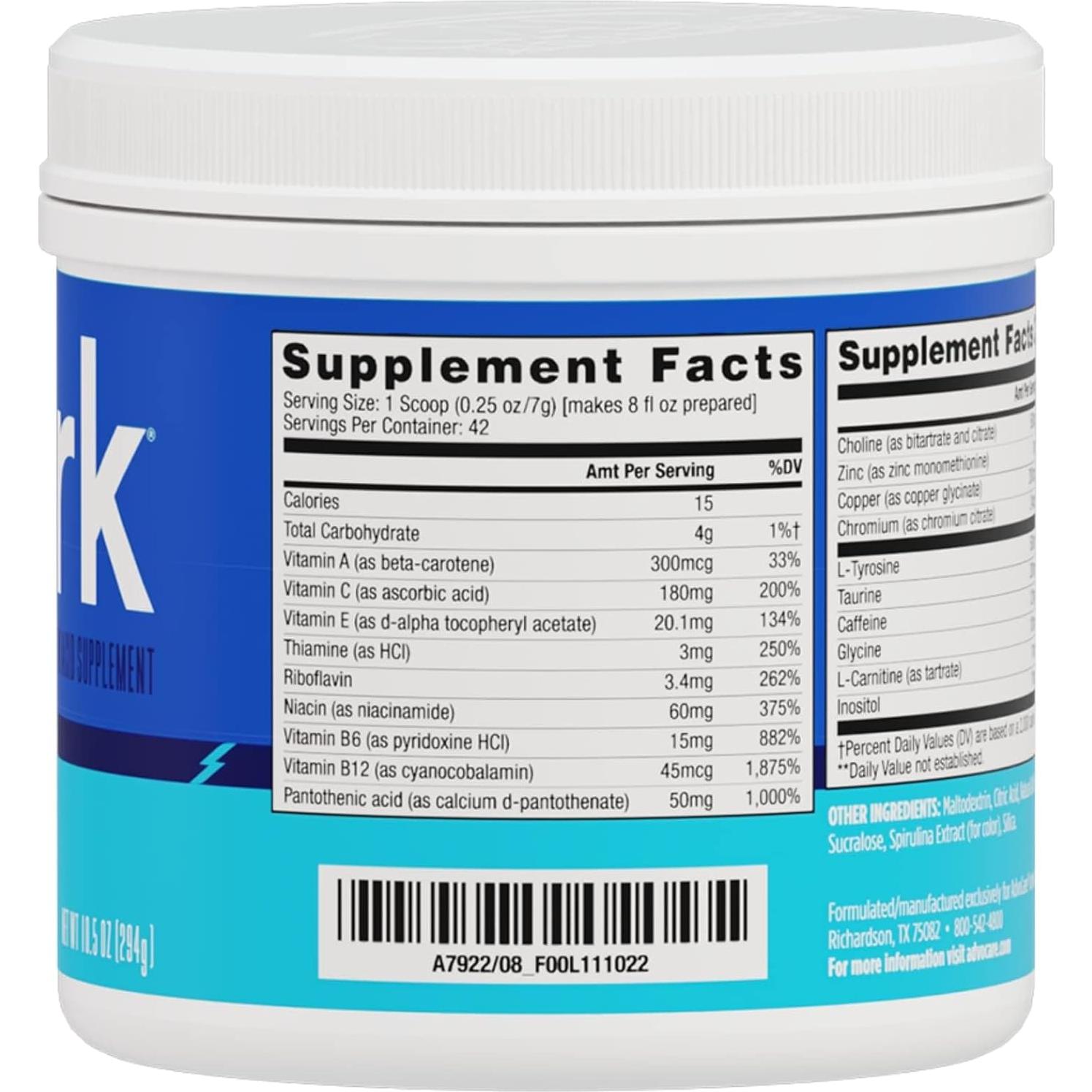 Suplemento Energético en Polvo AdvoCare Spark Frambuesa 298.3 g