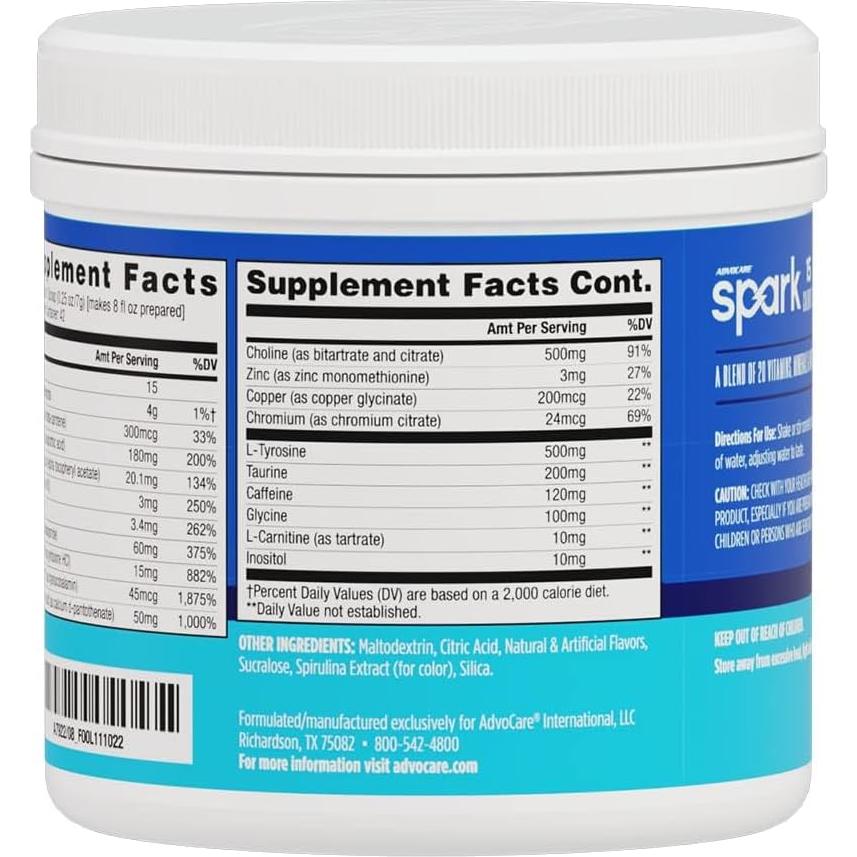 Suplemento Energético en Polvo AdvoCare Spark Frambuesa 298.3 g