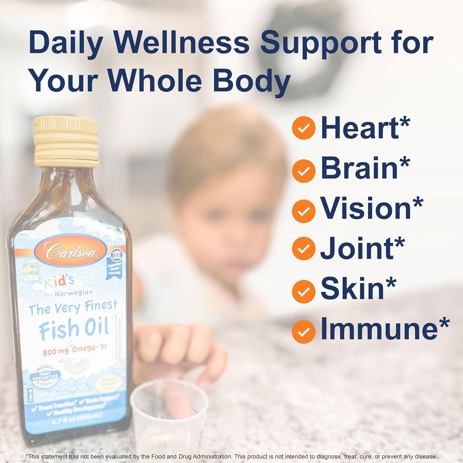 Aceite de Pescado Líquido Carlson para Niños 200 ml Omega-3