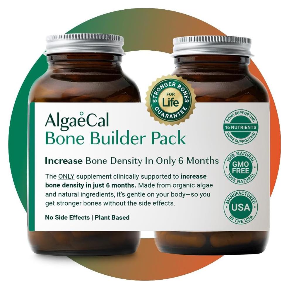 AlgaeCal Paquete Constructor de Huesos - Suplemento de Calcio 1 mes