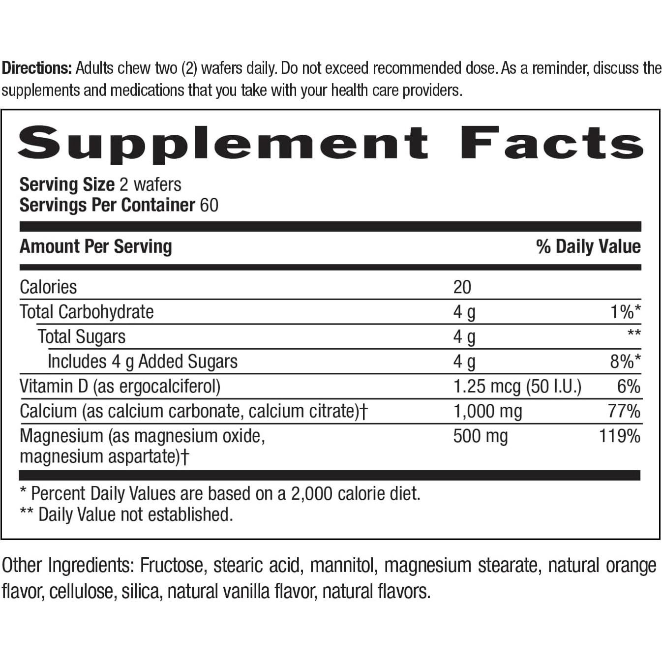Cal-Snack Country Life 60 Wafers Calcio Magnesio Vitamina D