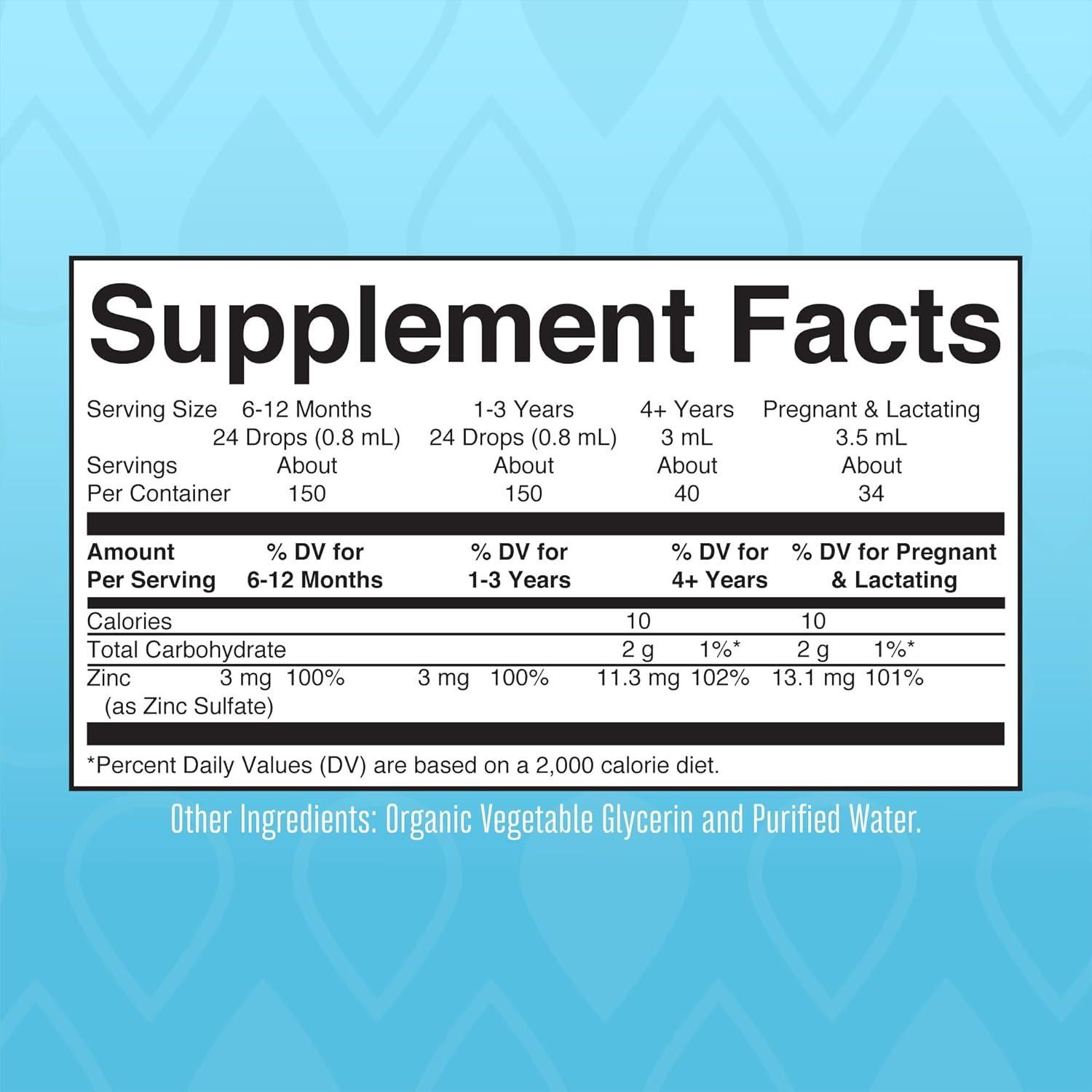 Suplemento de Zinc Líquido MaryRuth 118.29 ml Vegano Sin Sabor