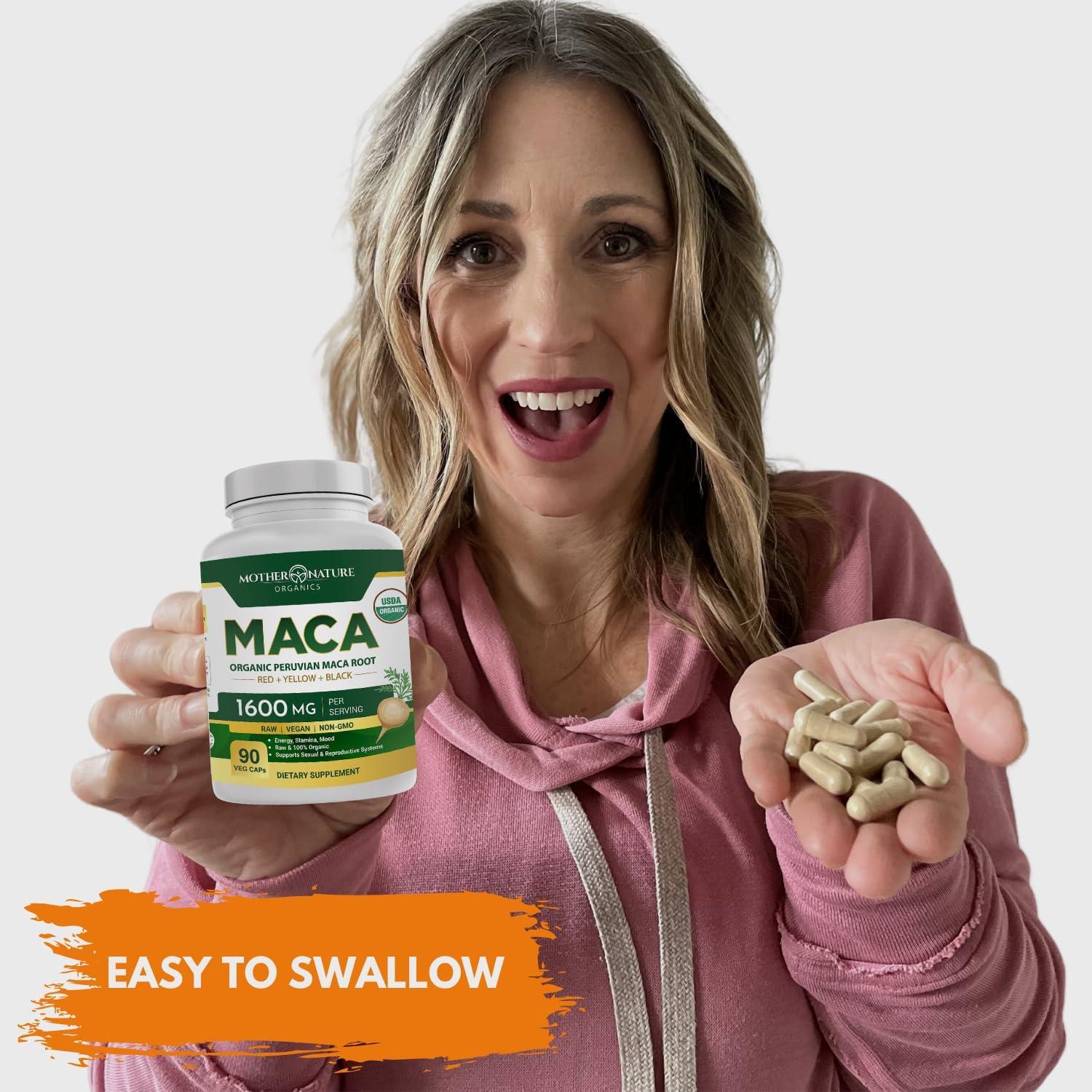 Cápsulas de Maca Orgánica Madre Naturaleza 1600mg 120 Unidades