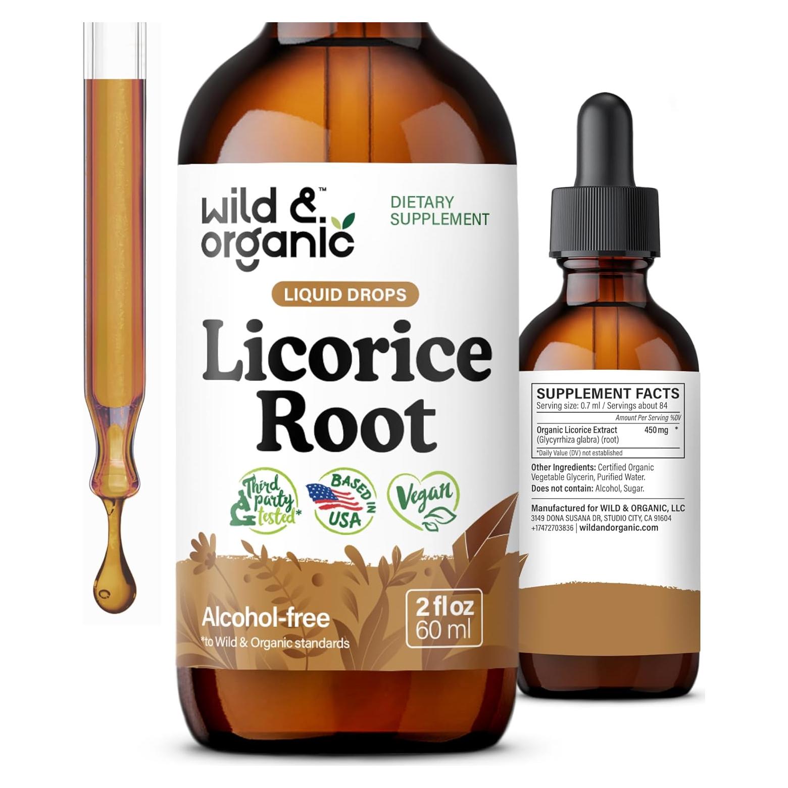 Tintura de Regaliz Silvestre y Orgánico - 59.15 ml - Suplemento Digestivo