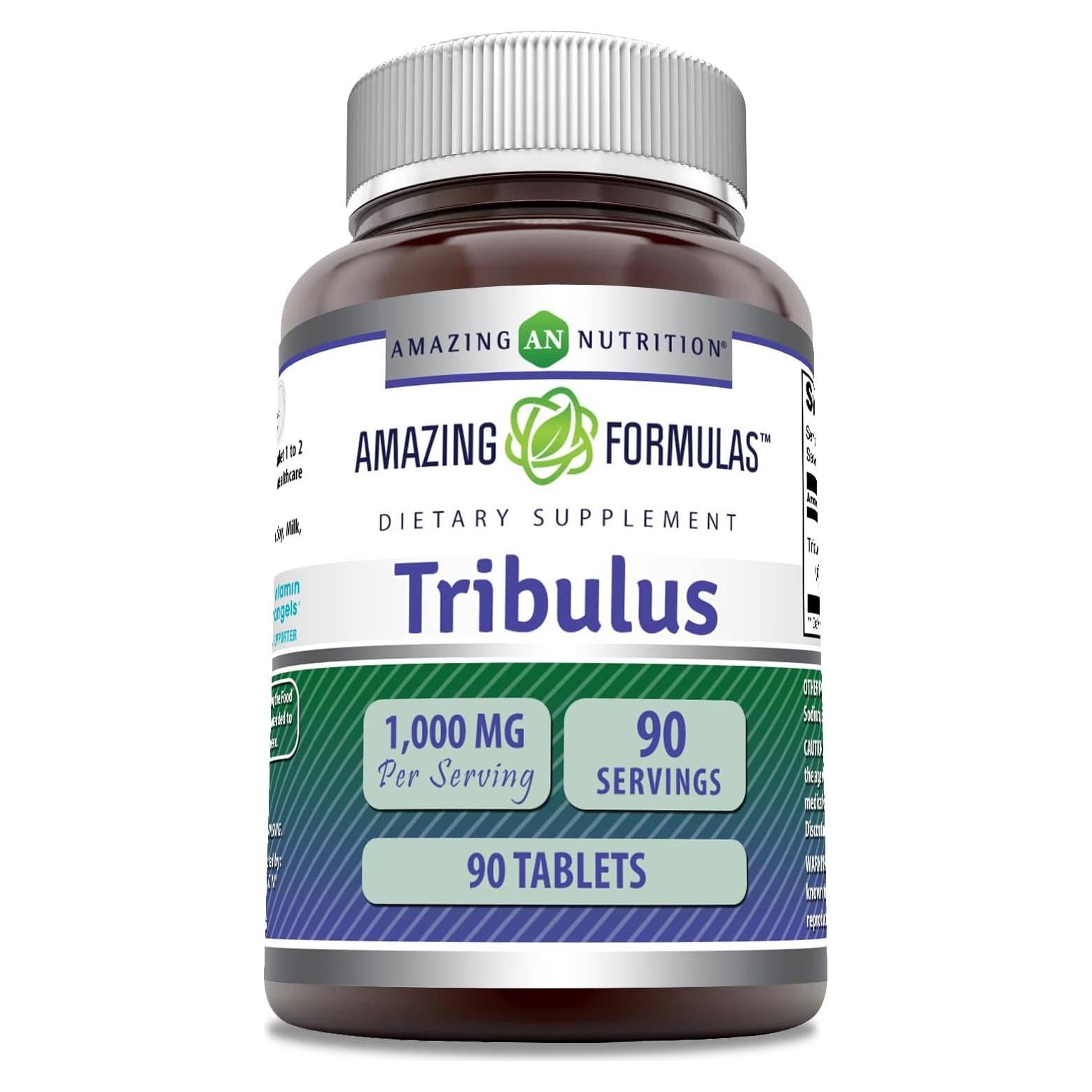 Suplemento de Tribulus 1000 Mg Fórmulas Asombrosas 90 Tabletas