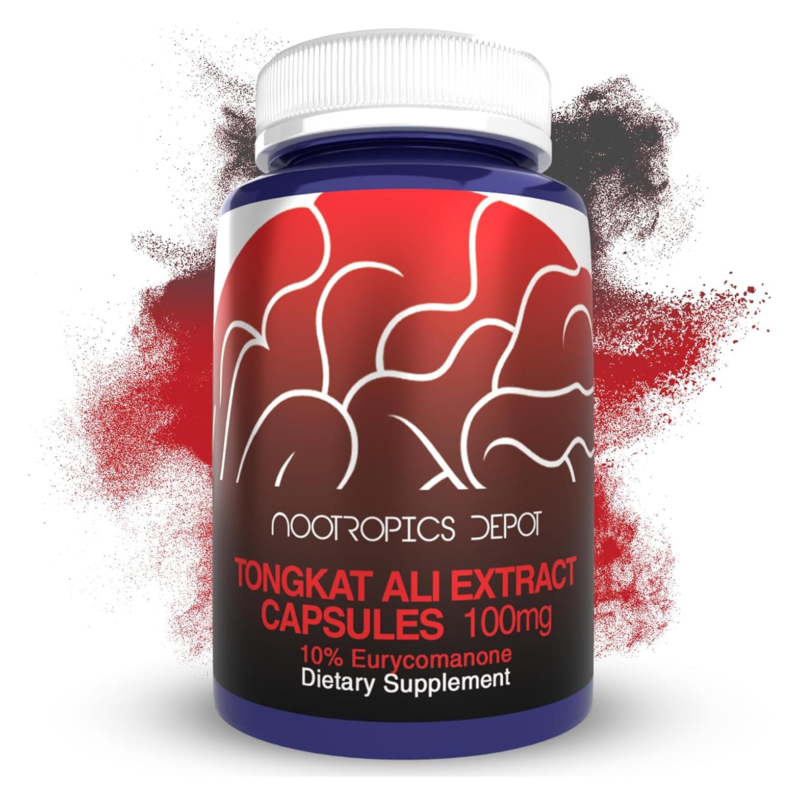 Cápsulas de Tongkat Ali Nootropics Depot 100mg 120 Unidades