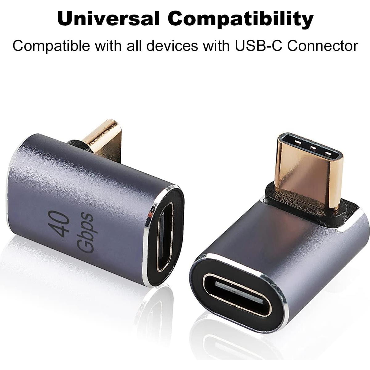 Adaptador USB-C 90° AreMe 100W 8K para Steam Deck y más