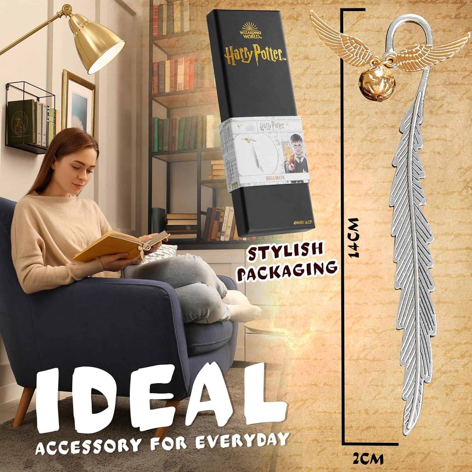 Marcador de Metal Harry Potter Golden Snitch con Encanto