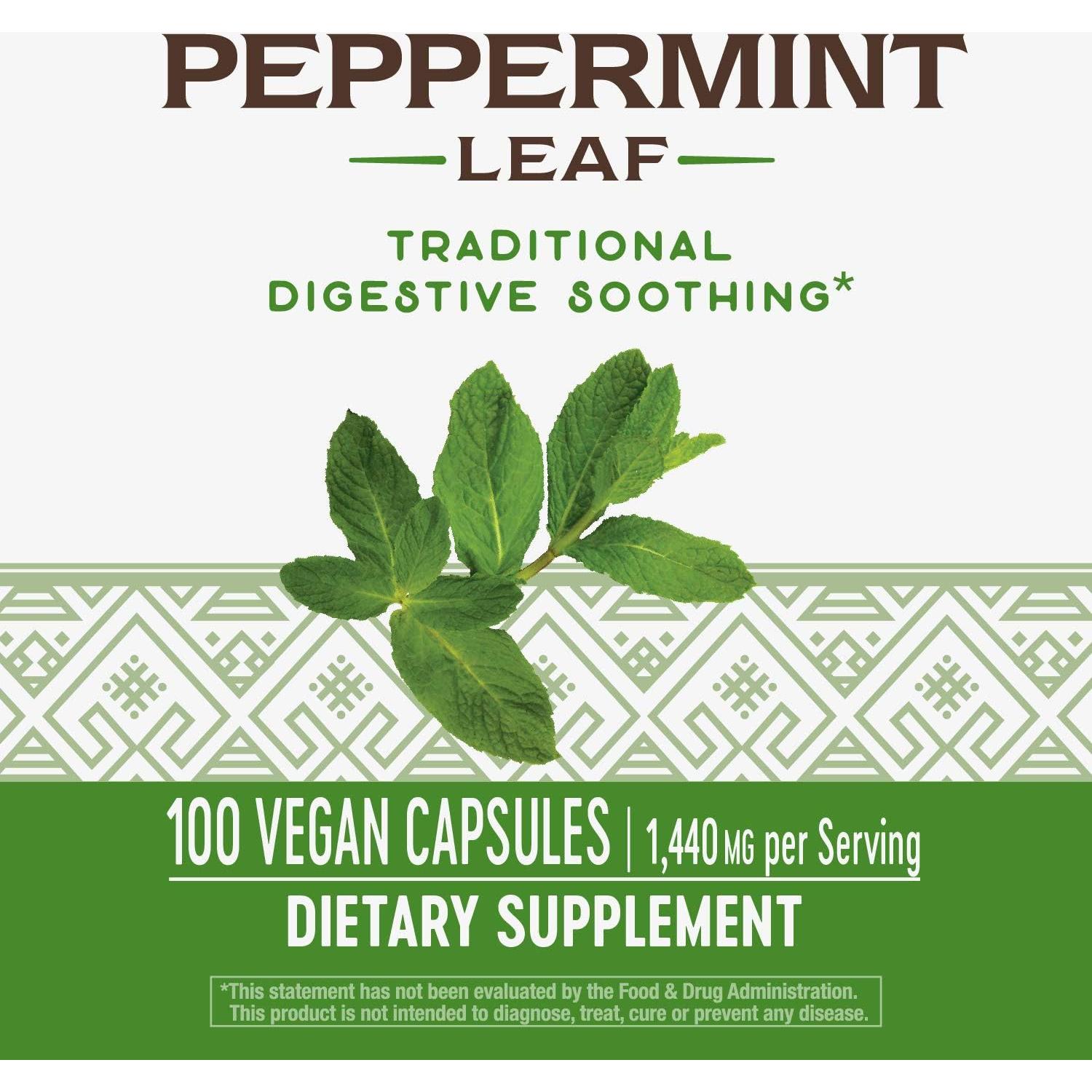 Hoja de Menta Nature's Way 700mg - 100 Cápsulas (Paquete de 2)