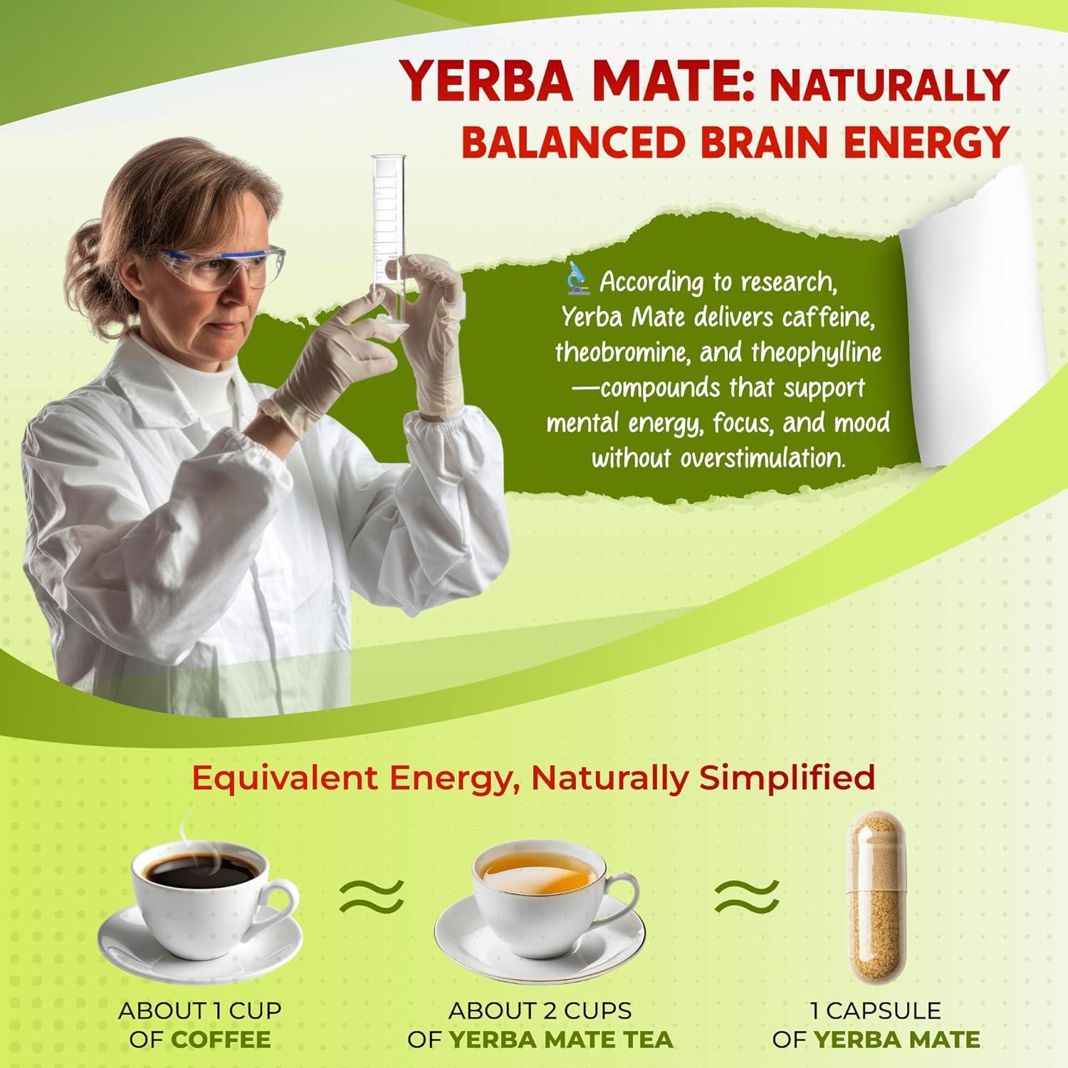 Suplemento de Yerba Mate PeakPury 150 Cápsulas - Energía y Enfoque