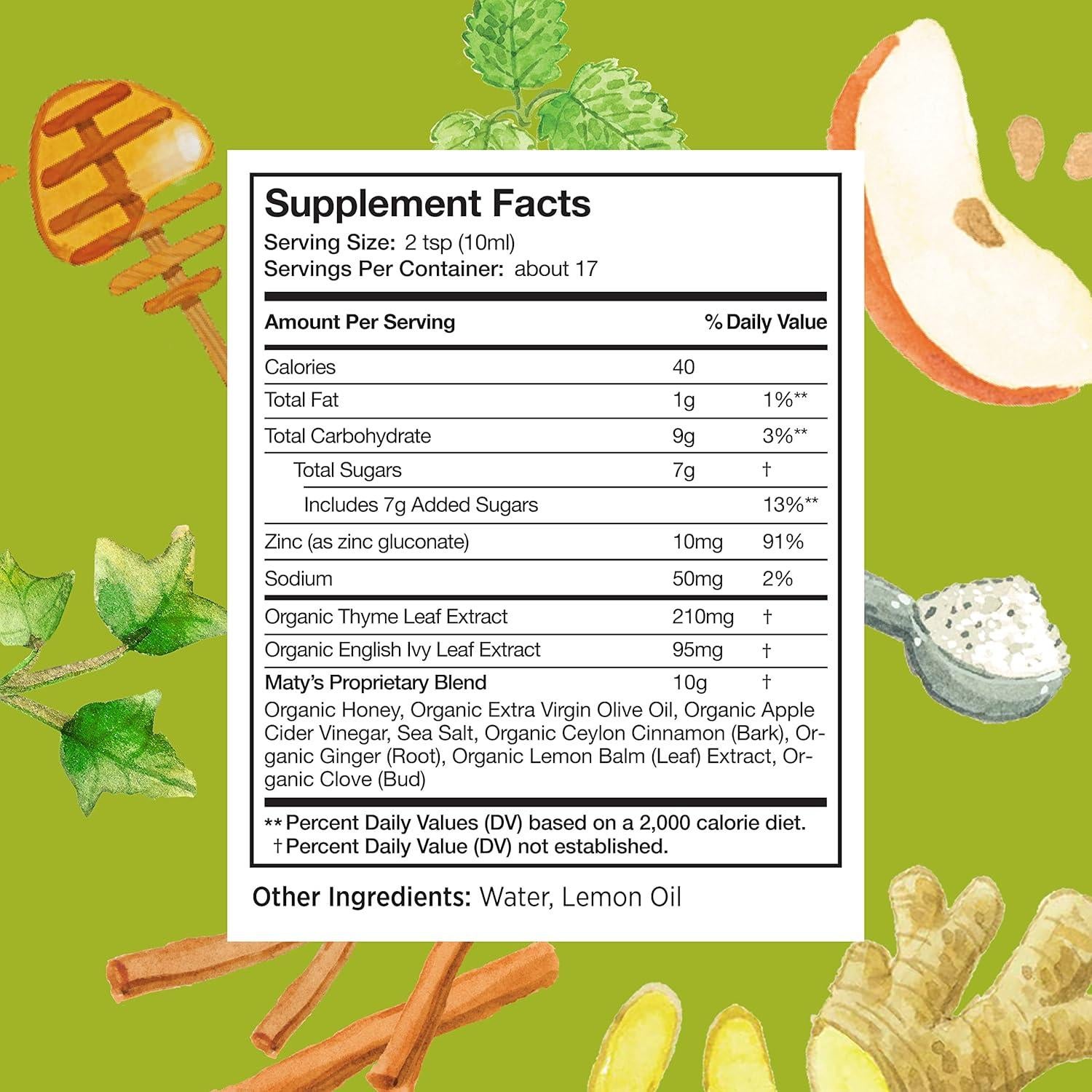 Jarabe para la tos Maty's con moco orgánico 177 ml