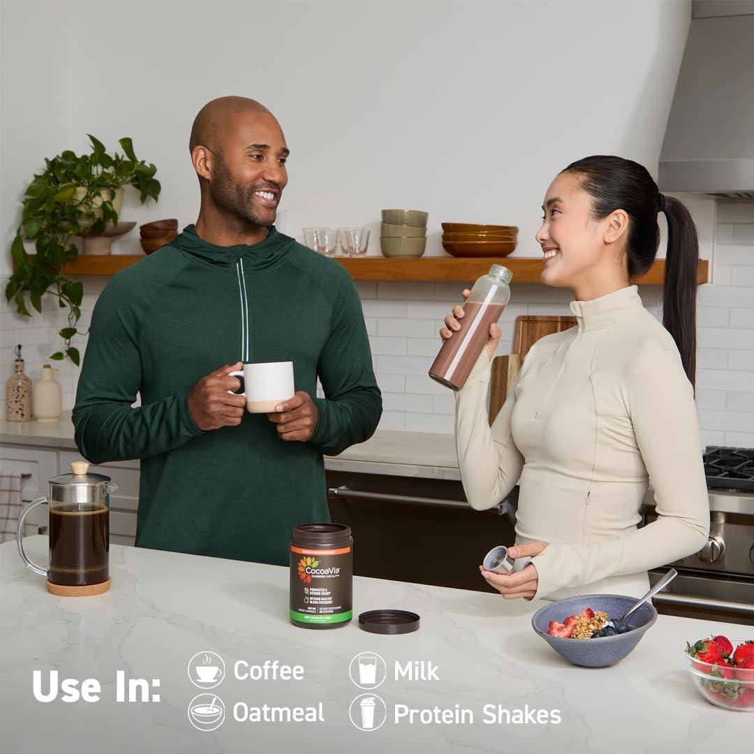 CocoaVia Polvo de Cacao Salud Cardíaca 192g - Vegano y Sin Gluten