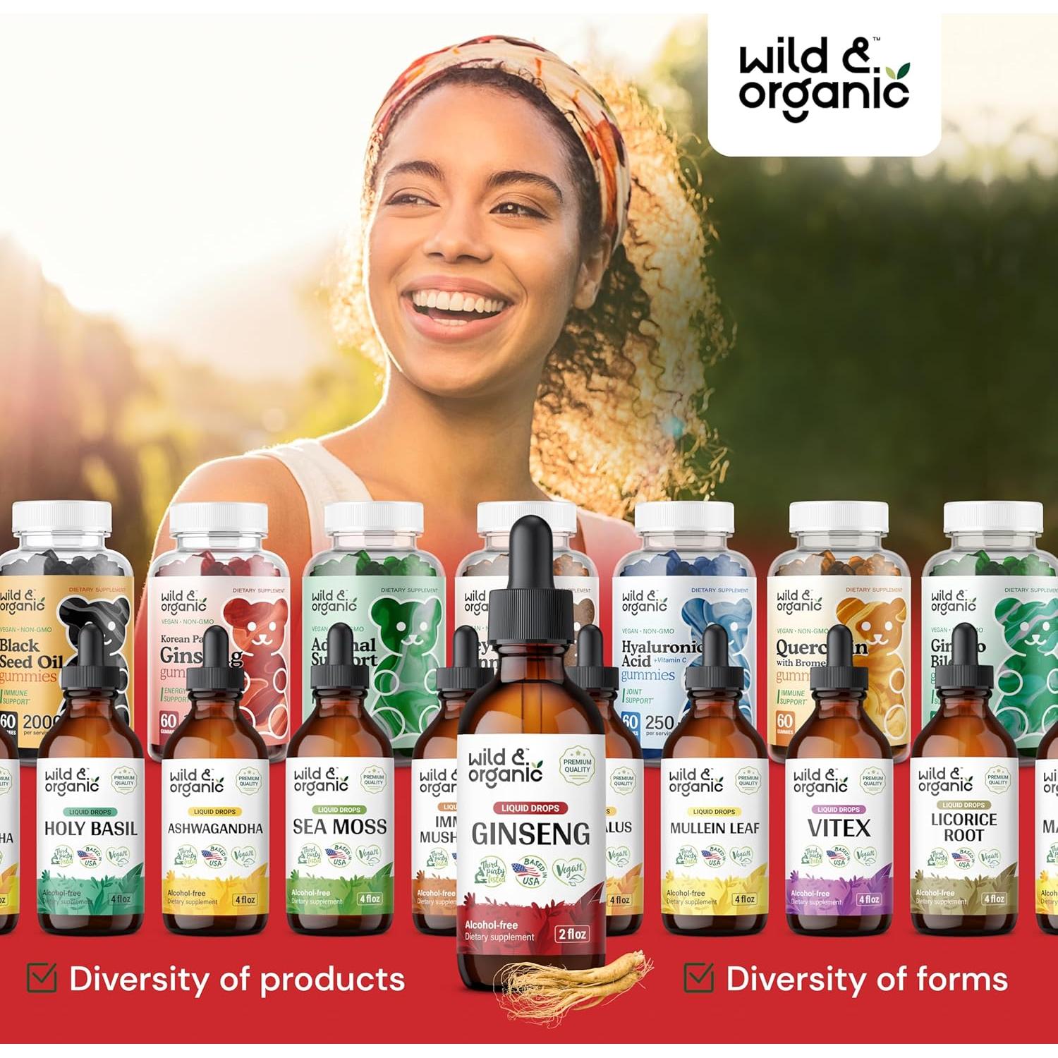 Extracto de Ginseng Rojo Coreano Silvestre 59 ml - Vegano