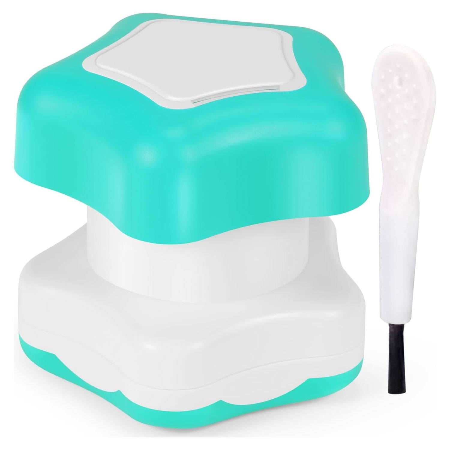 Triturador de Pastillas JohnBee con Compartimento y Cepillo - Cian