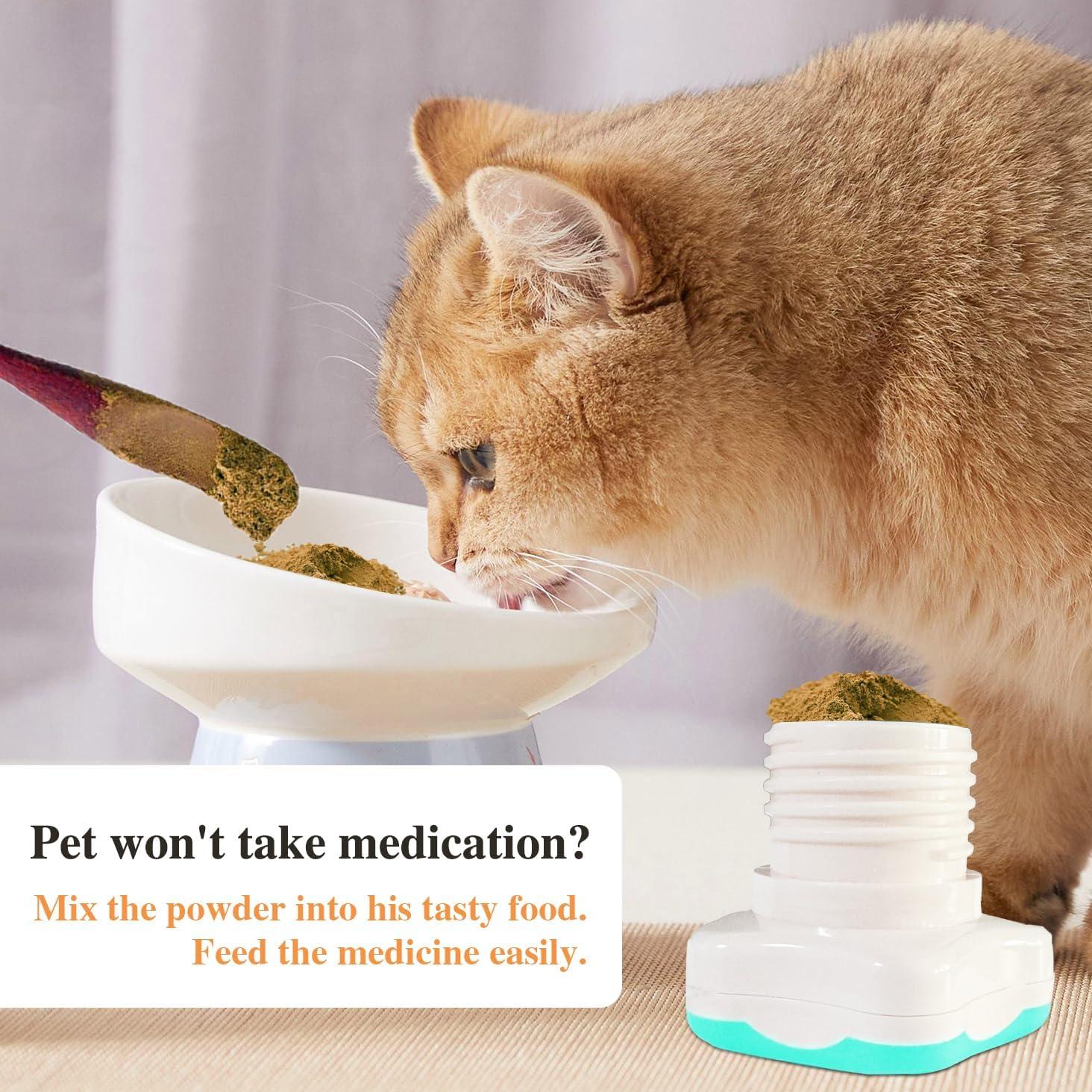 Triturador de Pastillas JohnBee con Compartimento y Cepillo - Cian