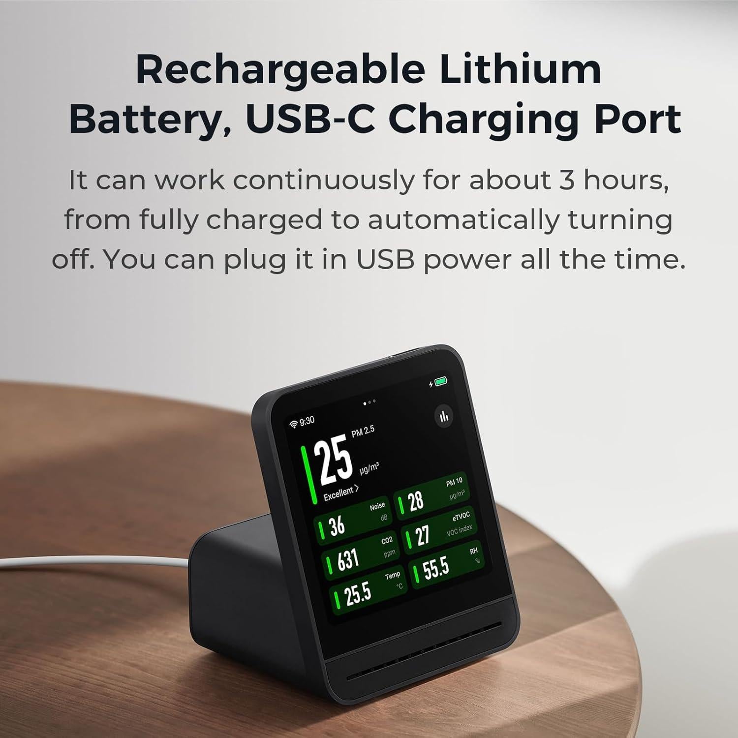 Monitor de Calidad del Aire Qingping Gen 2 - PM2.5, CO2, Ruido