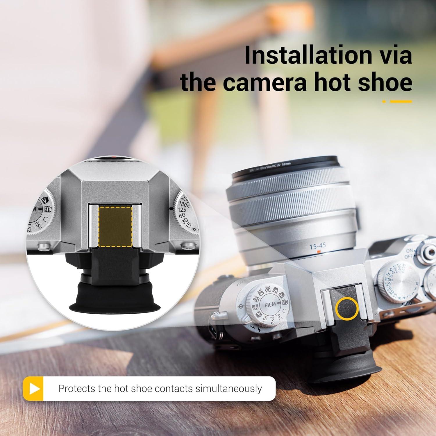 Copa ocular Kiwifotos para cámara Fuji X-T50, silicona suave