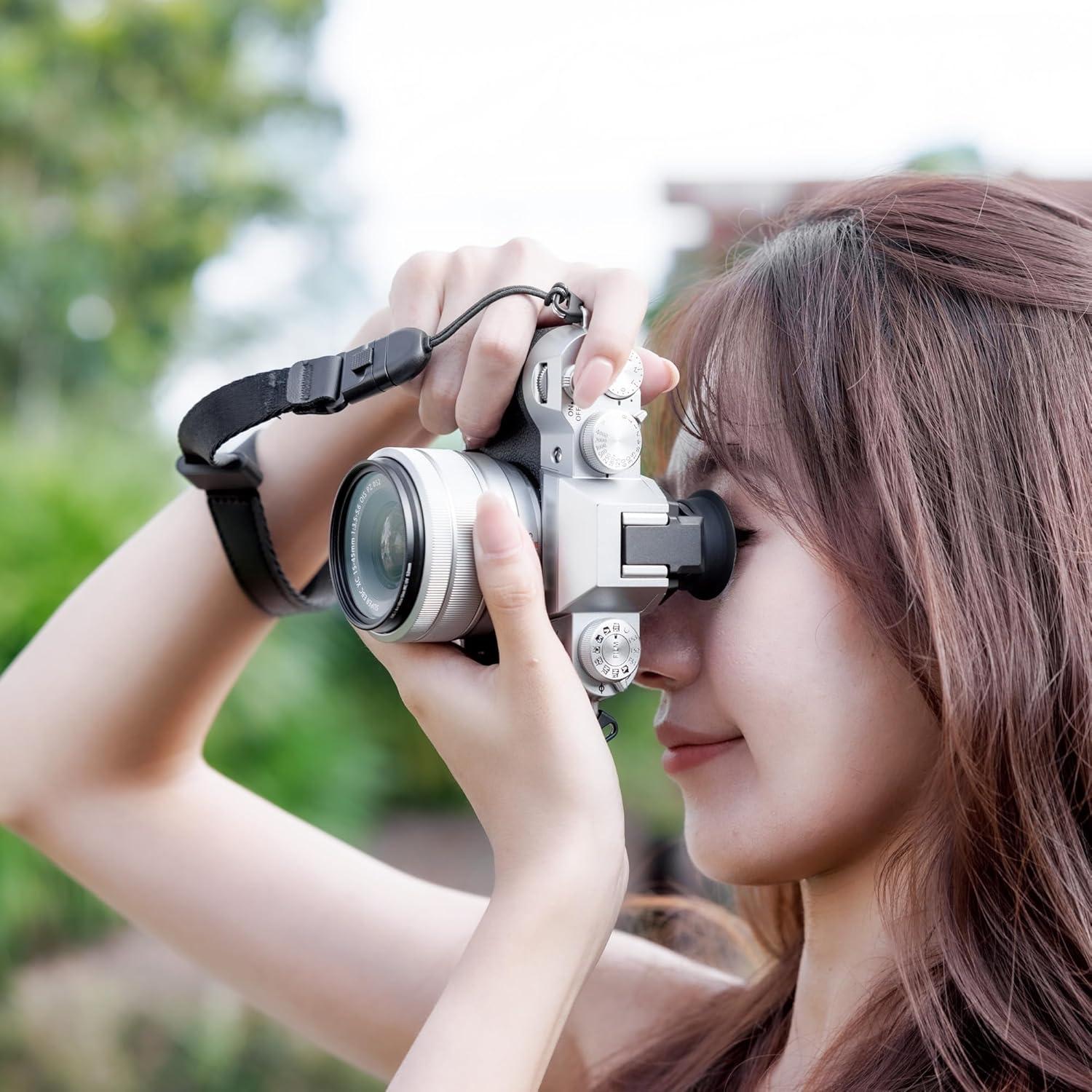 Copa ocular Kiwifotos para cámara Fuji X-T50, silicona suave