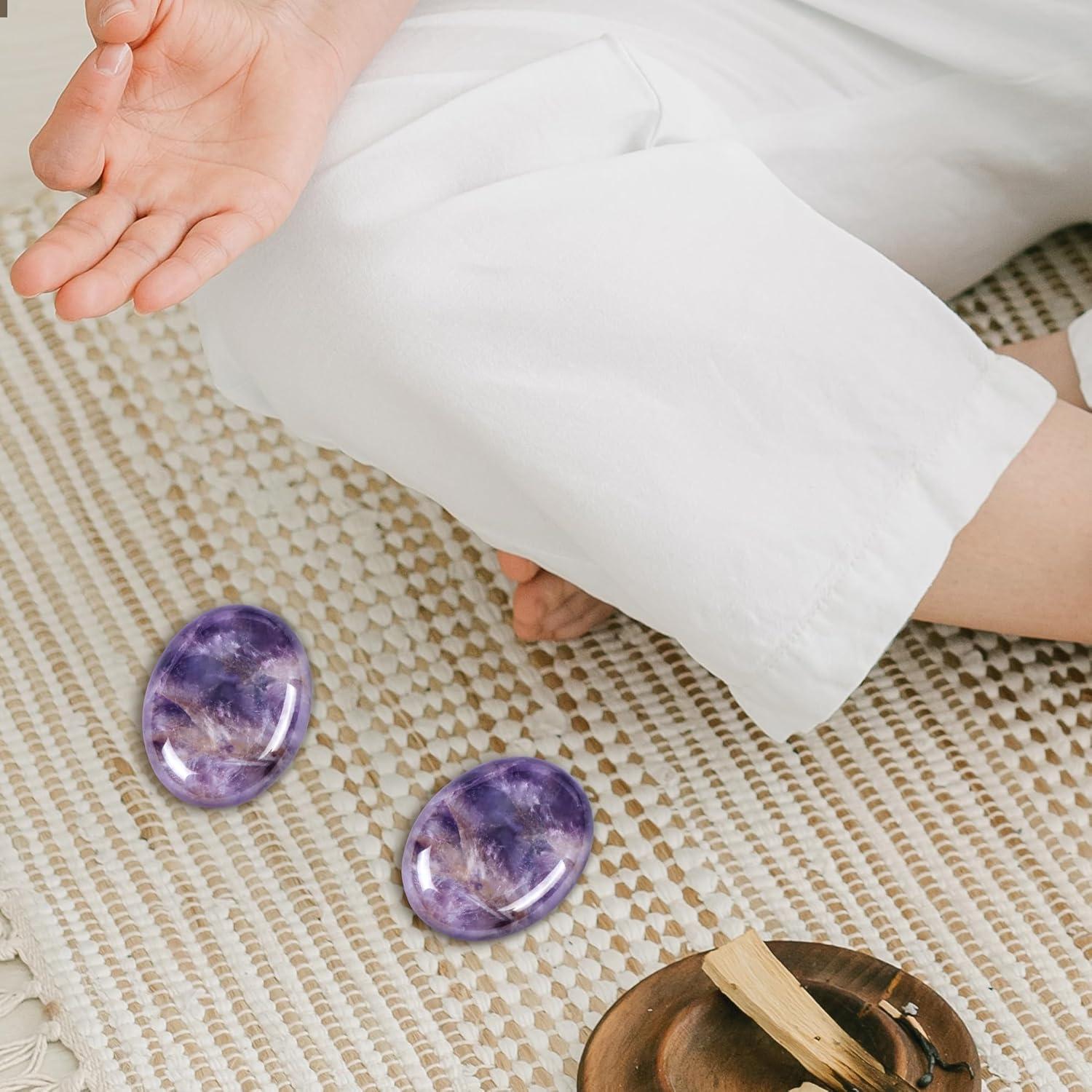 Piedra de Palma de Amatista LEADGEM 4.6 cm para Ansiedad