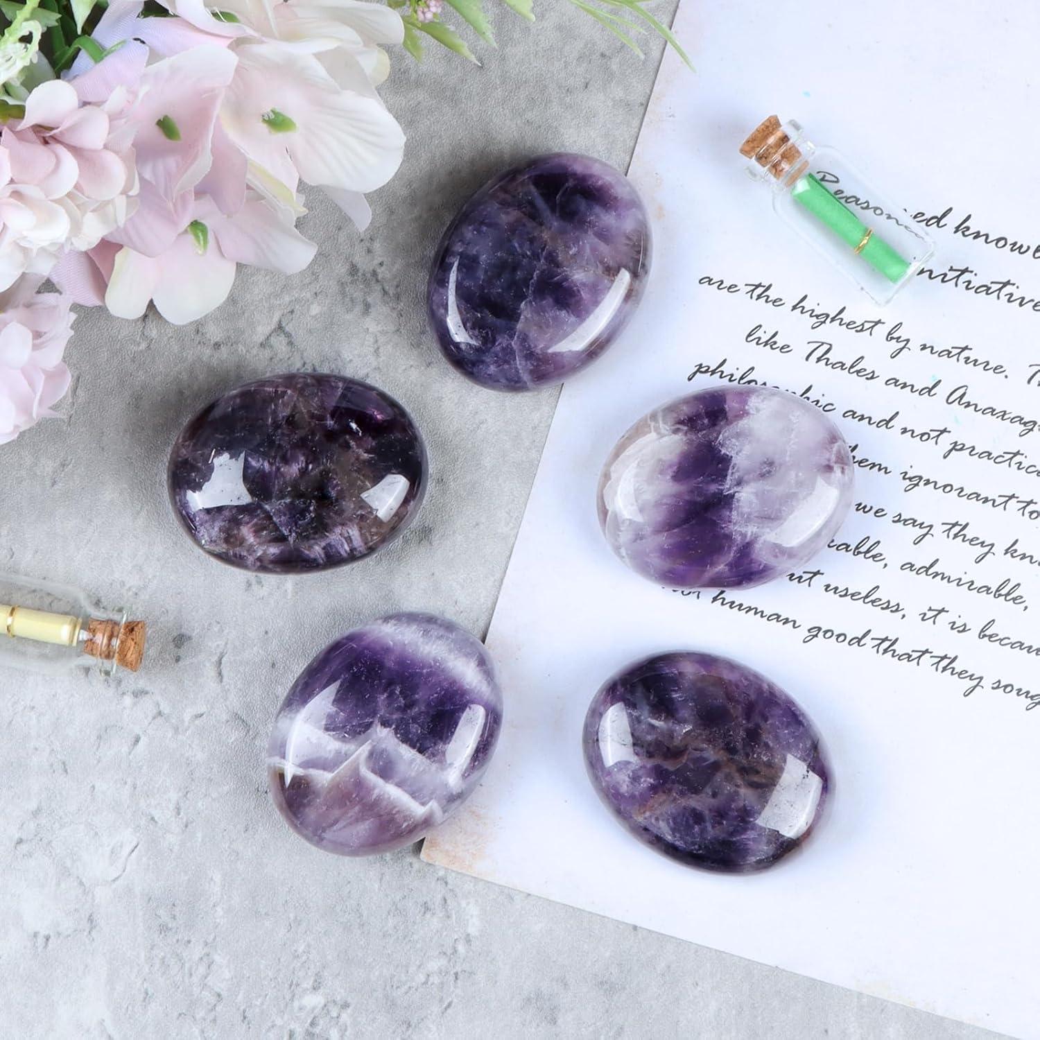 Piedra de Palma de Amatista LEADGEM 4.6 cm para Ansiedad