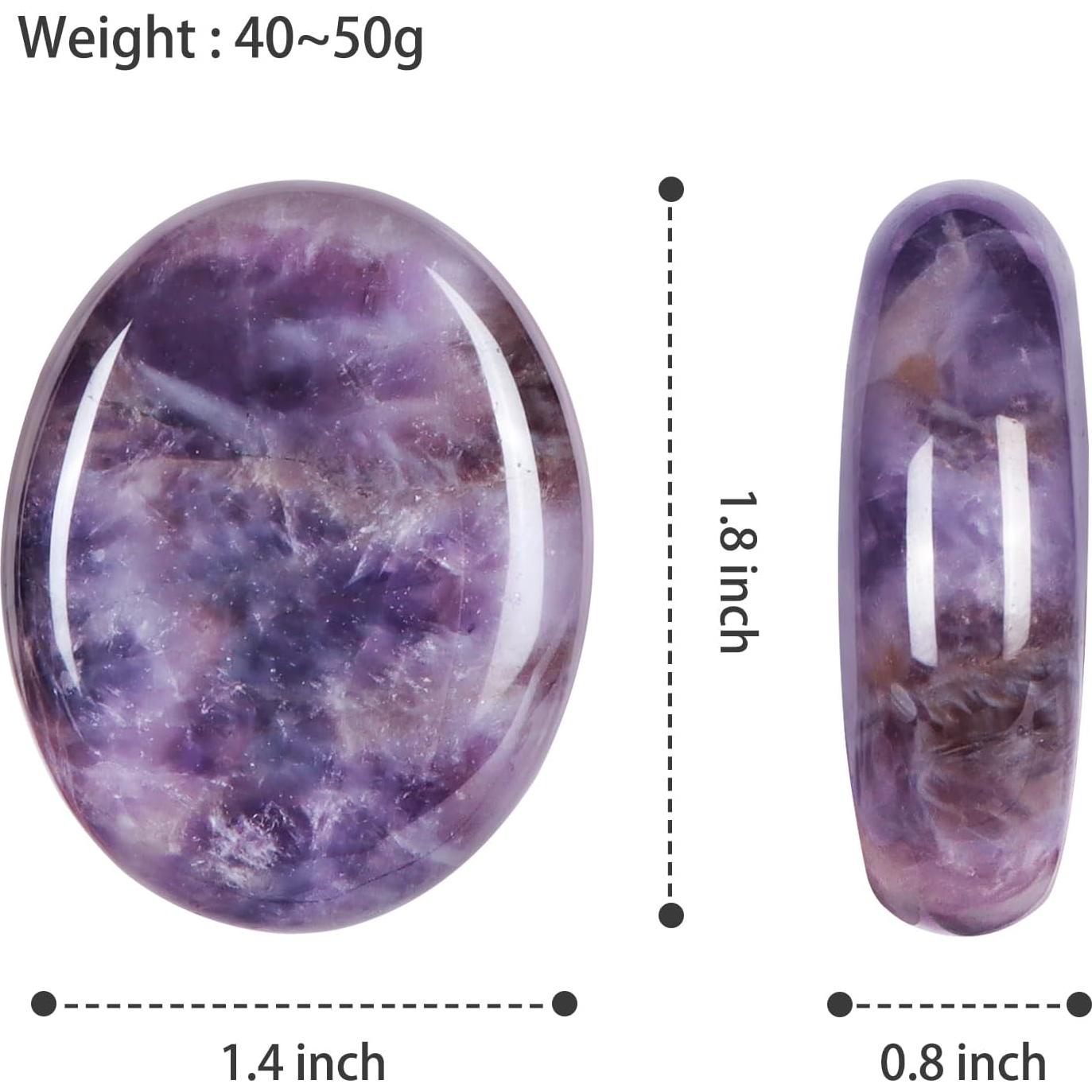 Piedra de Palma de Amatista LEADGEM 4.6 cm para Ansiedad