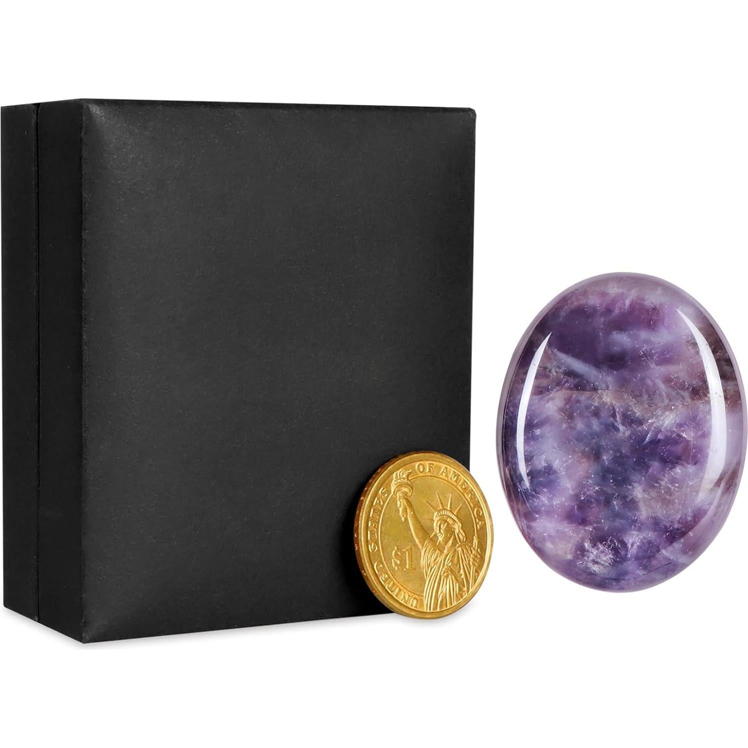 Piedra de Palma de Amatista LEADGEM 4.6 cm para Ansiedad