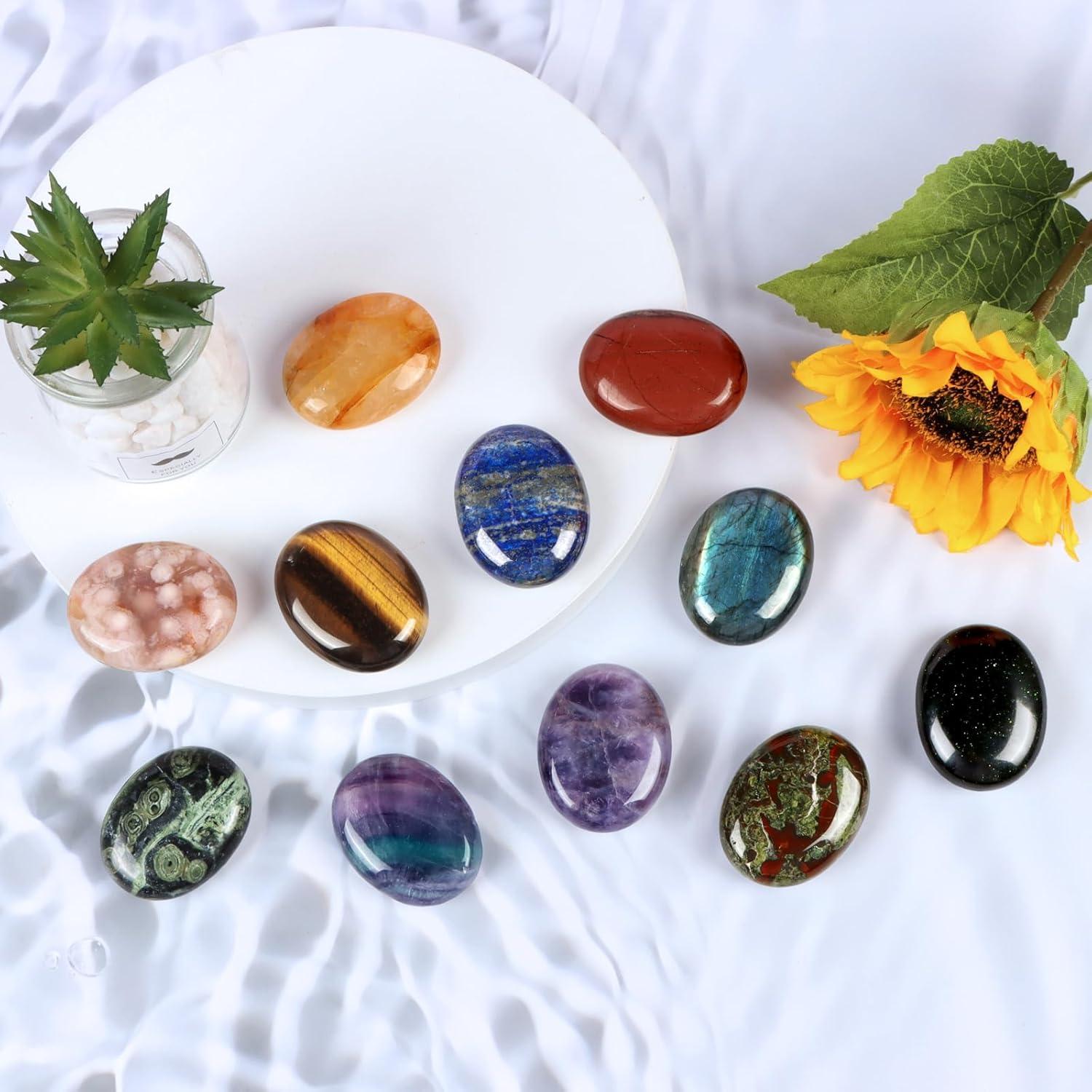 Piedra de Palma de Amatista LEADGEM 4.6 cm para Ansiedad