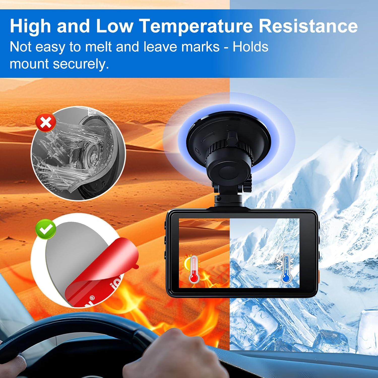 4 Almohadillas Adhesivas Doble Cara Pormkig para Cámara de Tablero