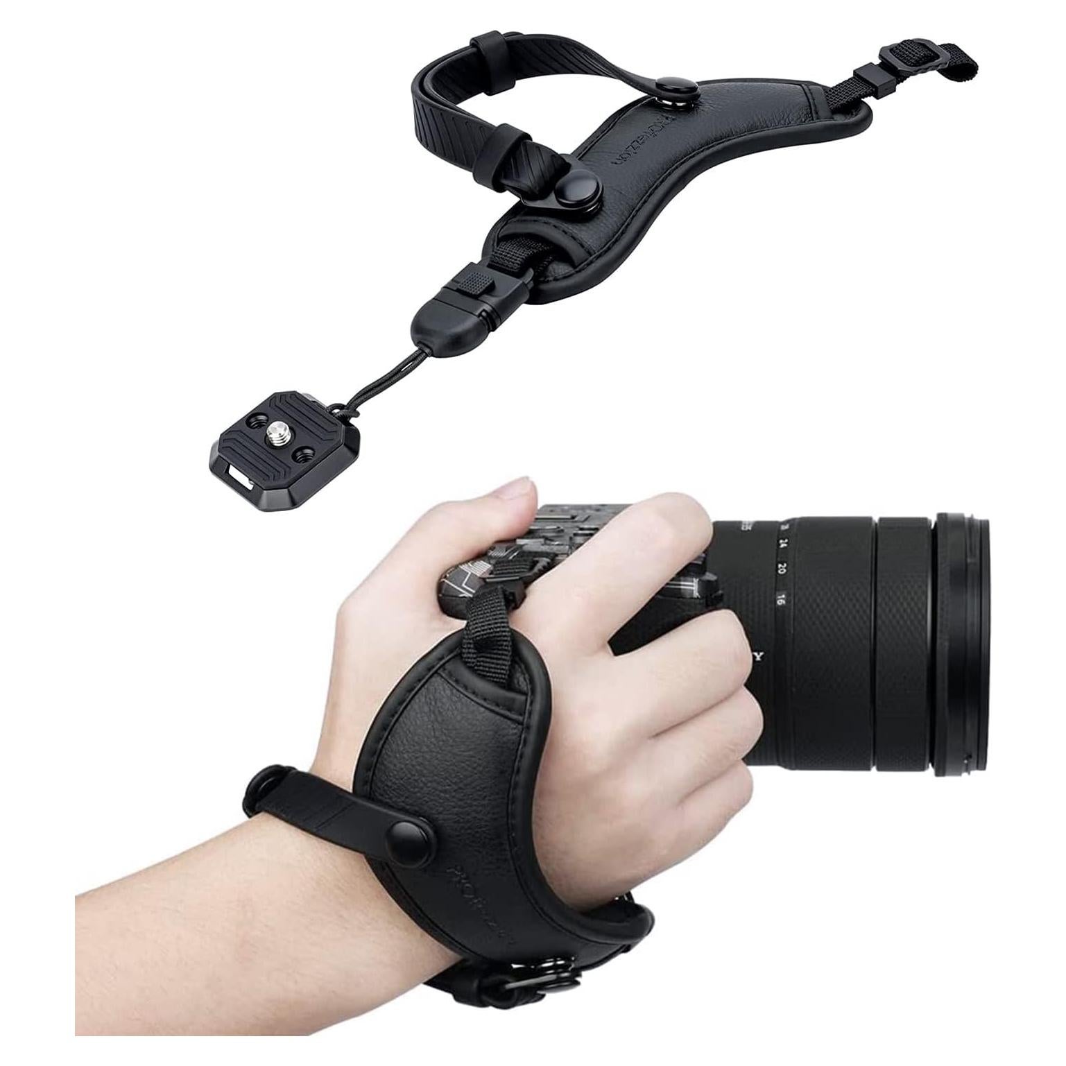 Correa de Mano PROfezzion PHS-M1 Negra para Cámaras DSLR y Sin Espejo