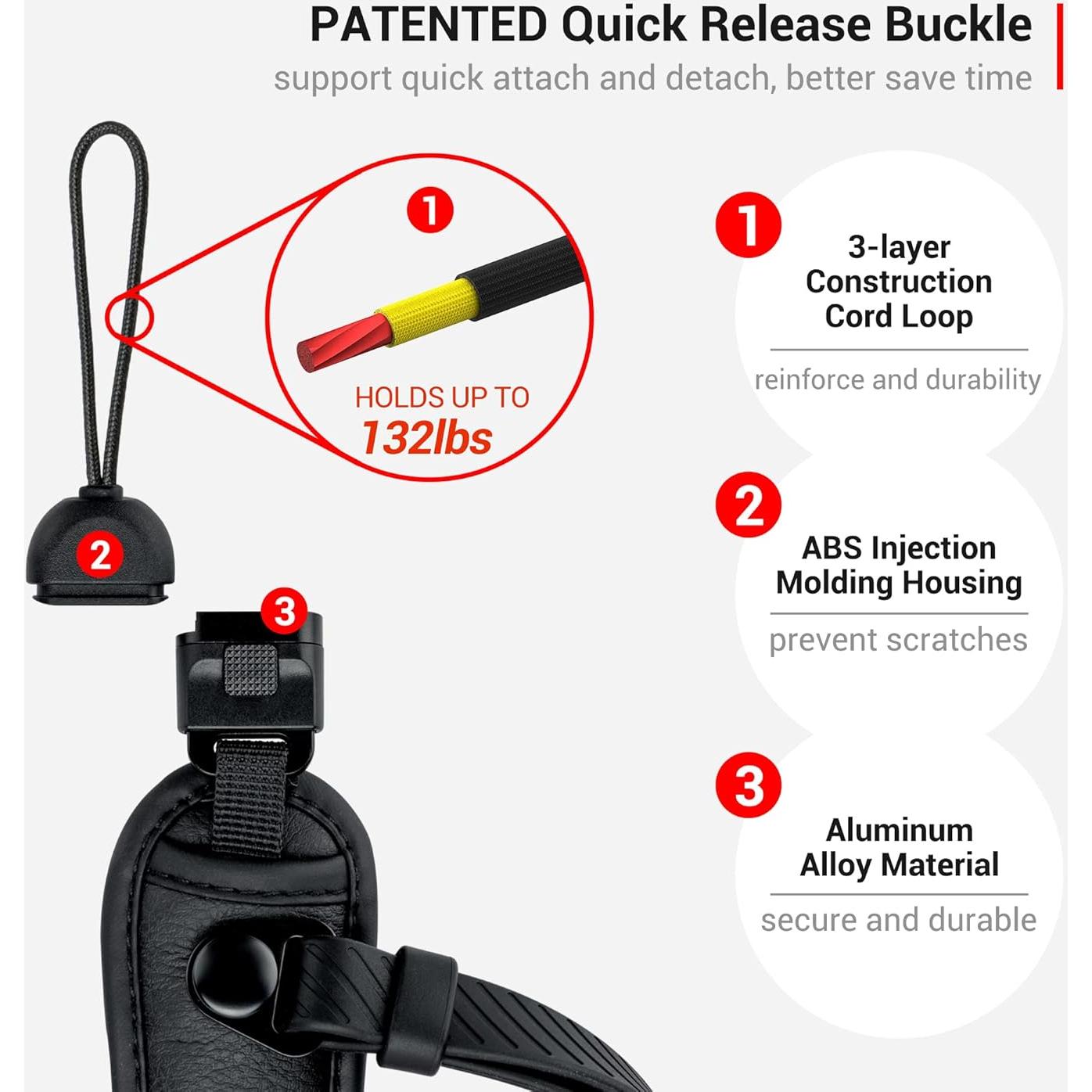 Correa de Mano PROfezzion PHS-M1 Negra para Cámaras DSLR y Sin Espejo